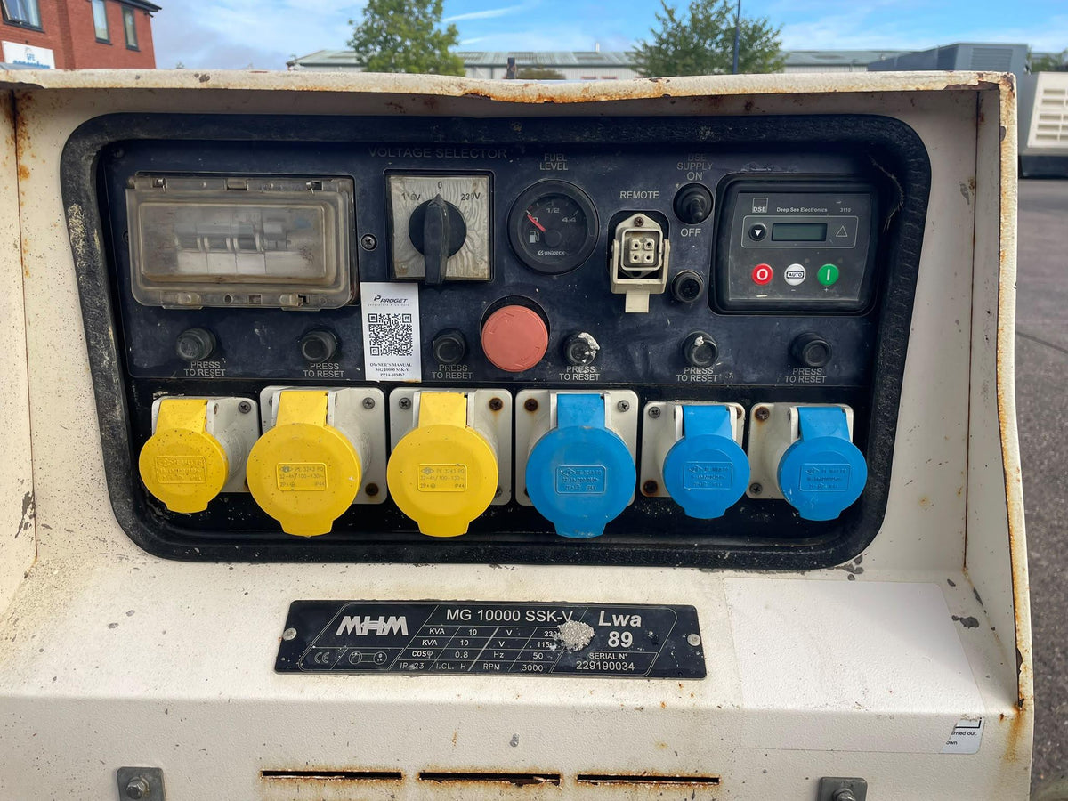 10kVA MHM MG 10000 SSK-V Kubota D722 Canopied Used Generator