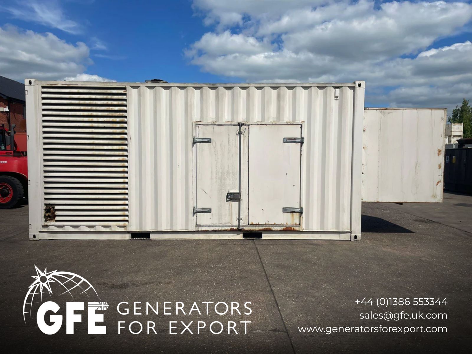 1100kVA Dawson Keith Cummins KTA38G3 Containerised Used Generator