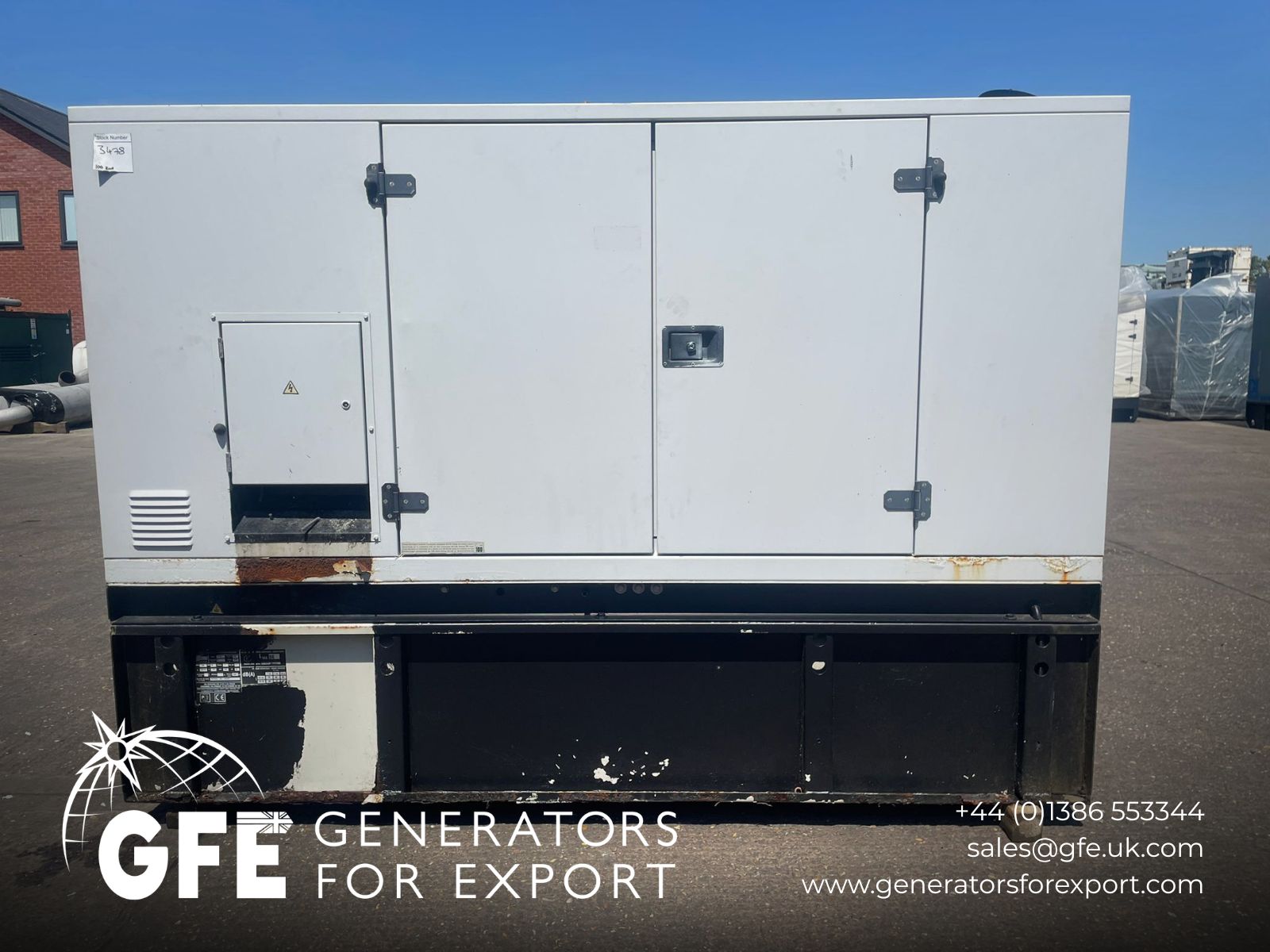 110kVA SDMO JS100 John Deere 4045HF150 Canopied Used Generator