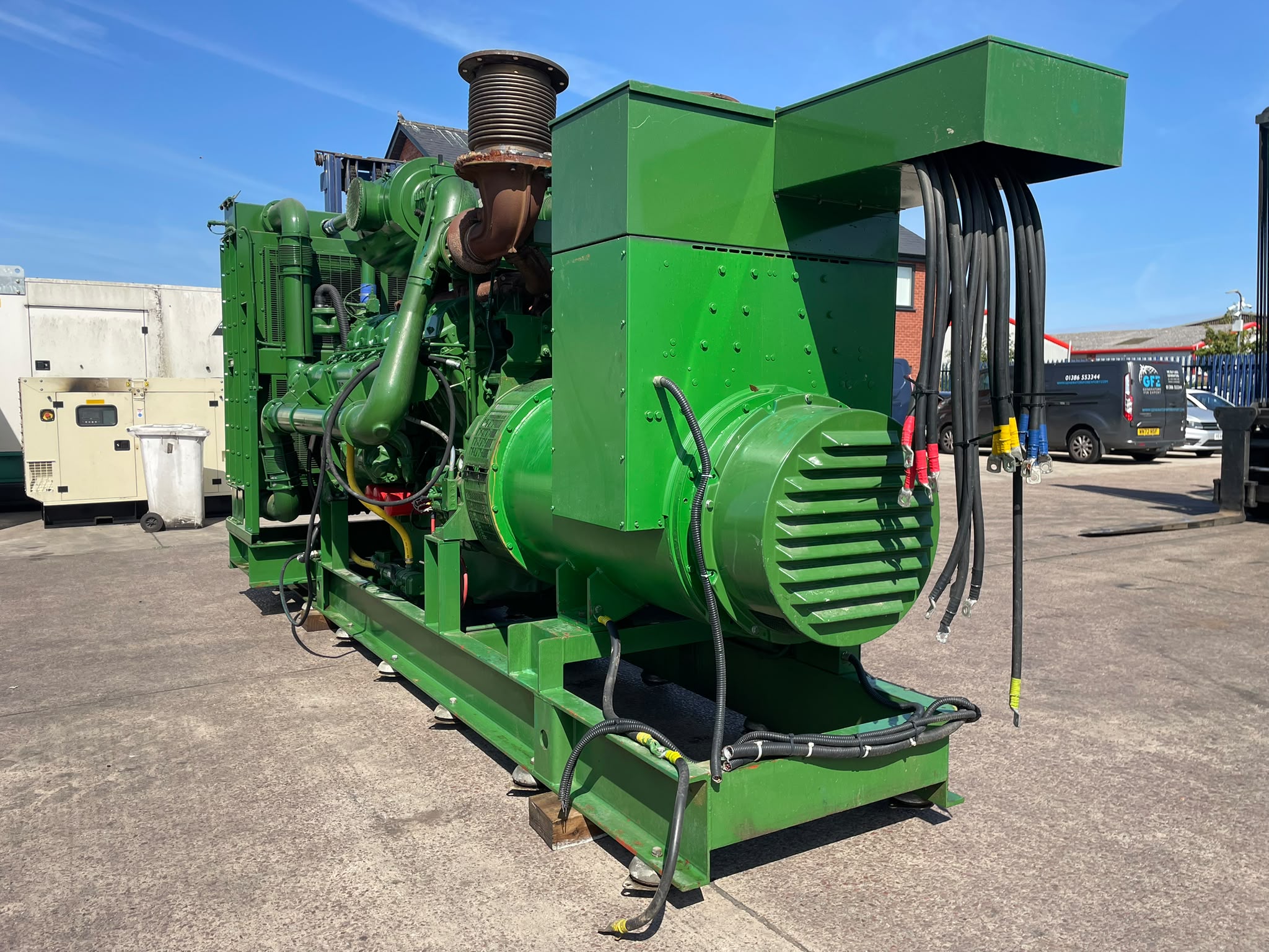1650kVA Puma Power 1AMHR1500DP used diesel generator with Perkins 4012-TAG2A engine, back right view