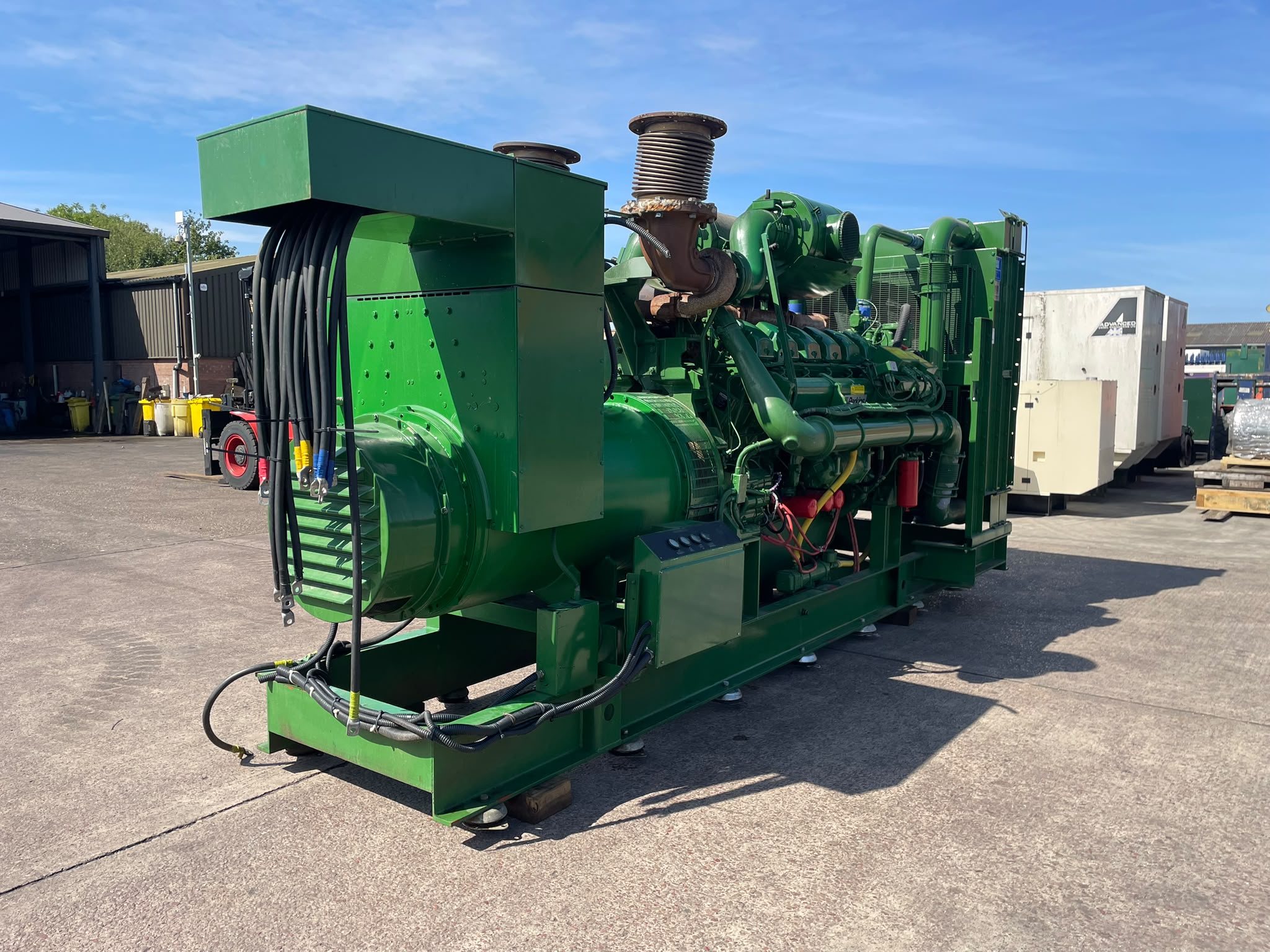 1650kVA Puma Power 1AMHR1500DP used diesel generator with Perkins 4012-TAG2A engine, front left view