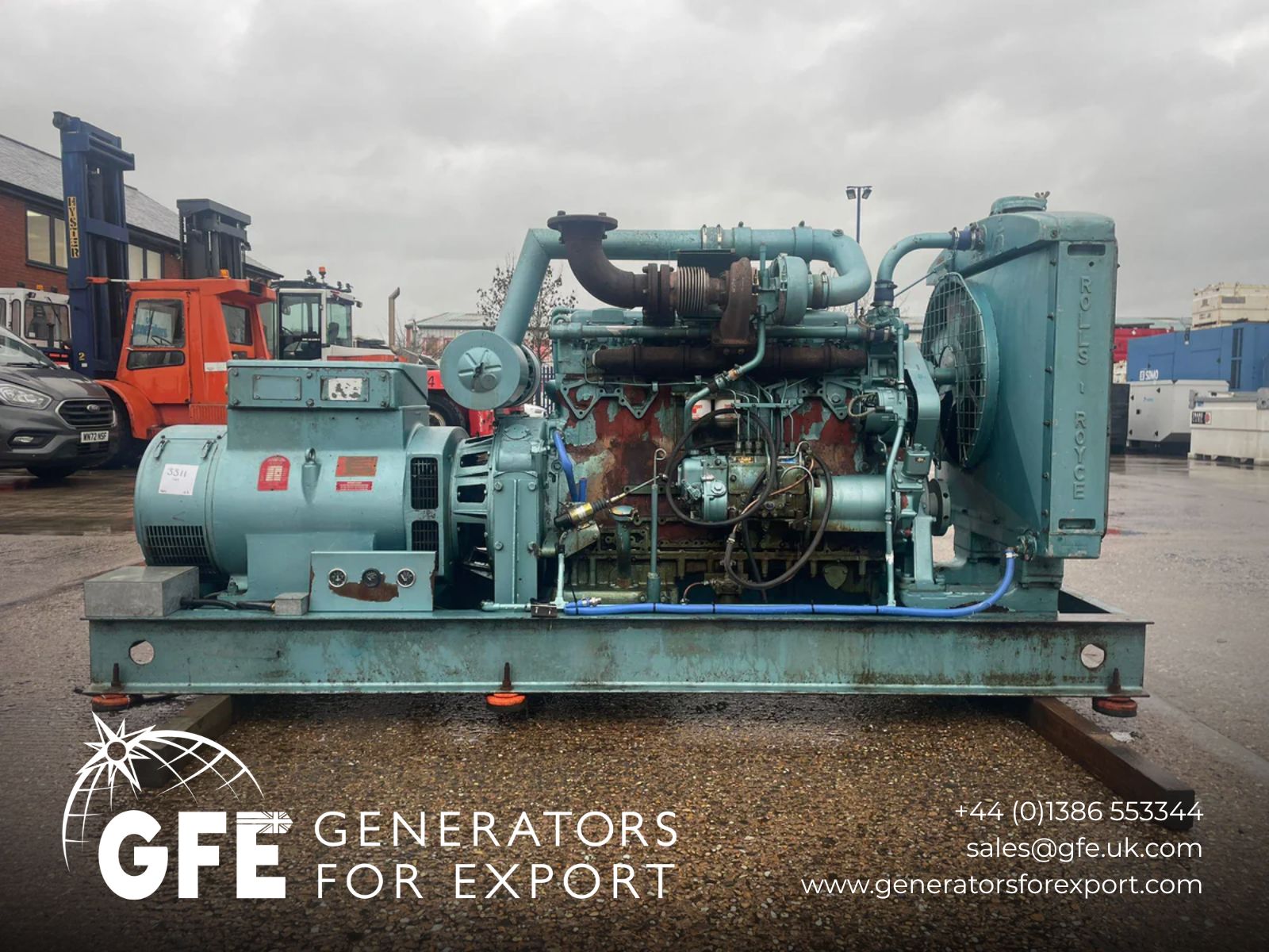 176kVA Rolls Royce 1060A-14 Open Used Generator