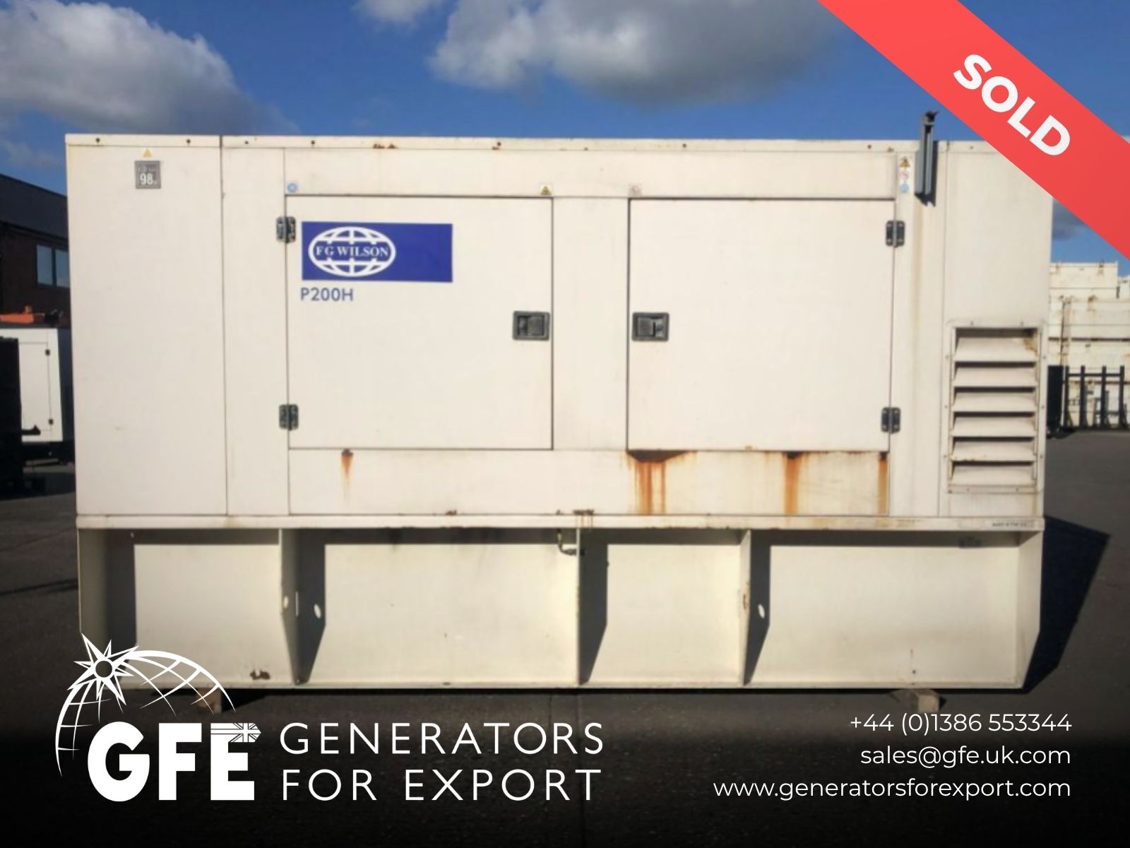 220kVA FG Wilson Perkins used generator