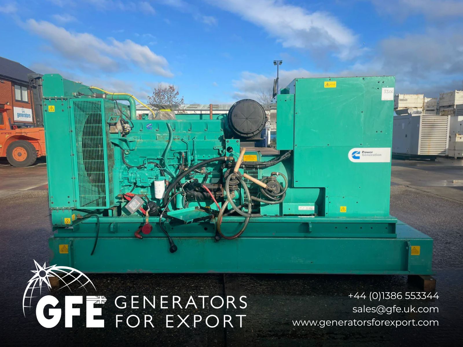 253kVA CPG 186DFAB Cummins LTA10-G2 Open Used Generator