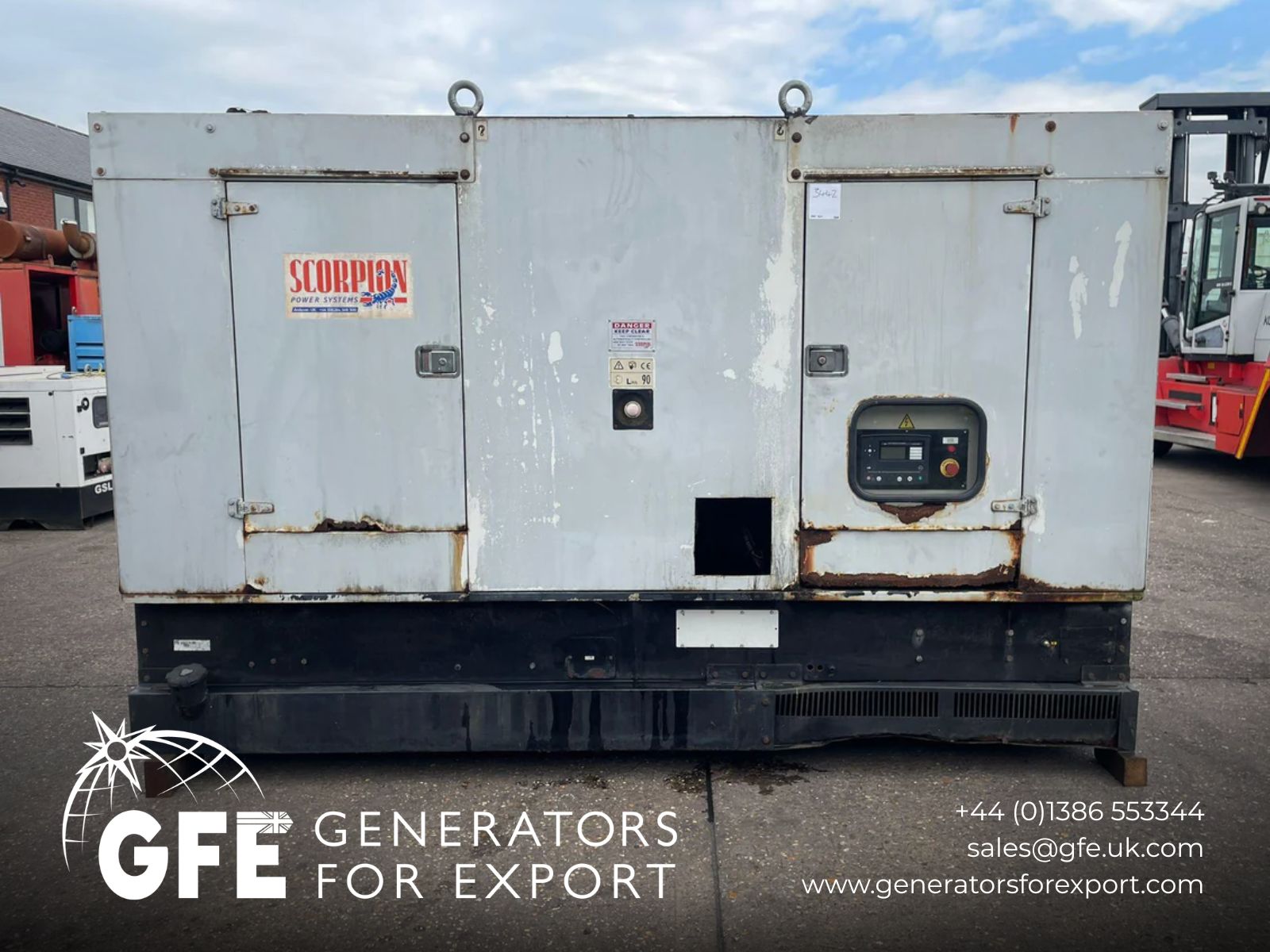 275kVA Scorpion DV275 Volvo Penta TAD740GE Canopied Used Generator