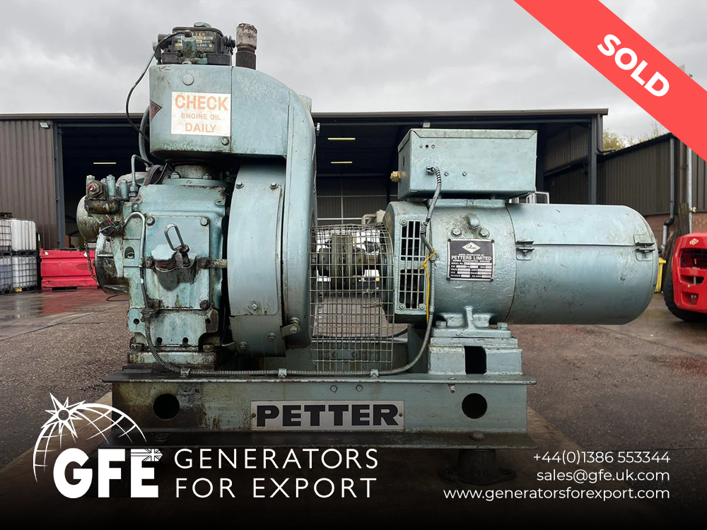 5kVA Lister Petter Petter used generator