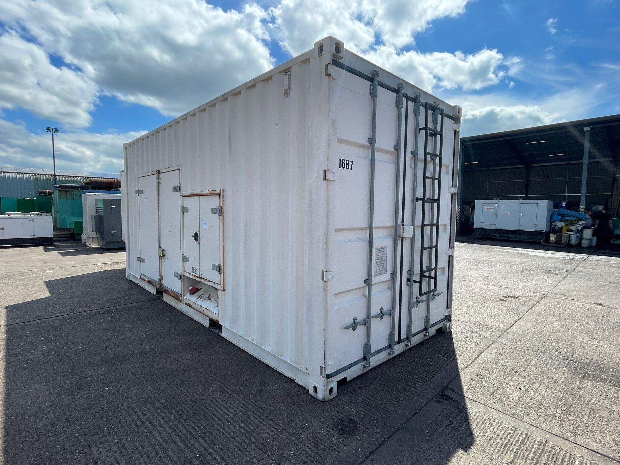 1100kVA Dawson Keith Cummins KTA38G3 Containerised Used Generator