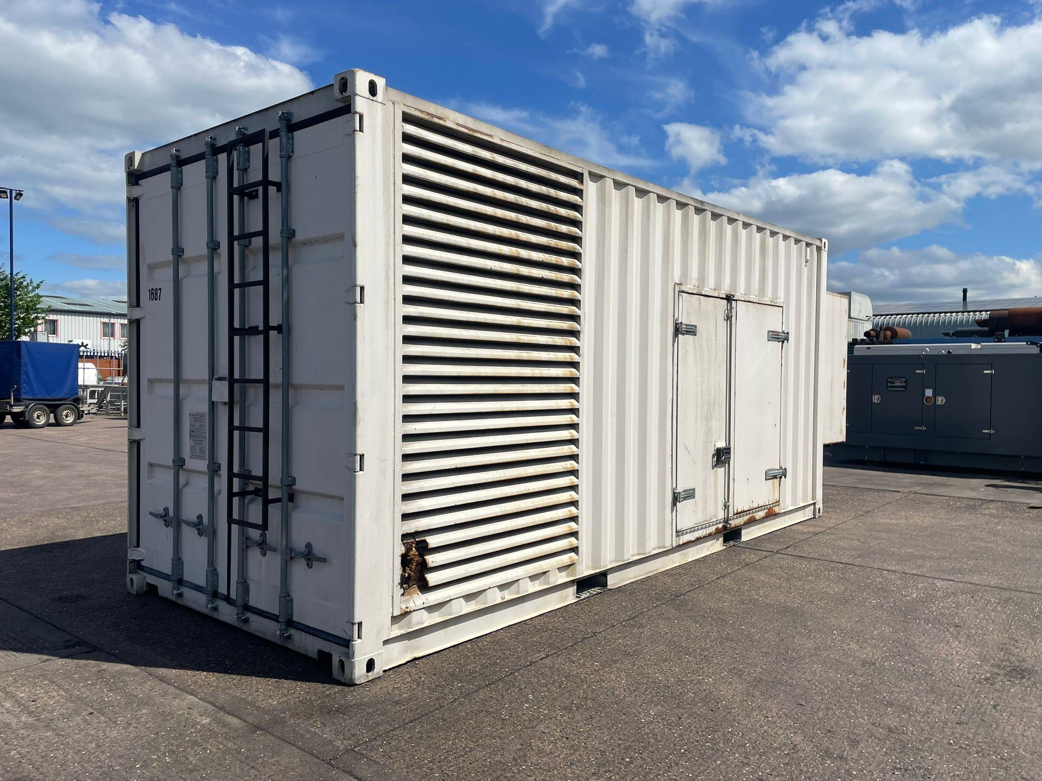 1100kVA Dawson Keith Cummins KTA38G3 Containerised Used Generator
