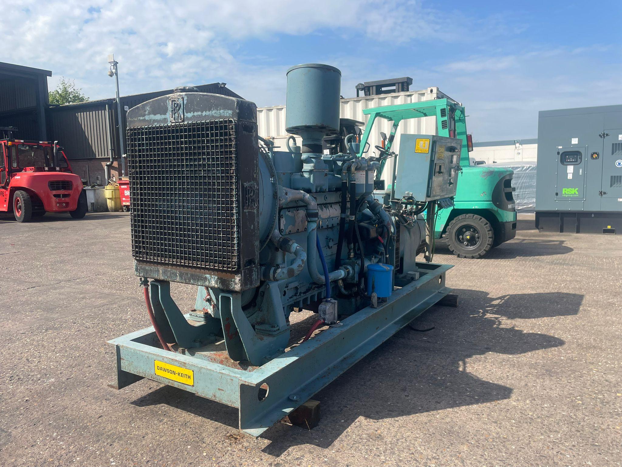 137.5kVA Dawson Keith Rolls Royce C6NFL Open Used Generator