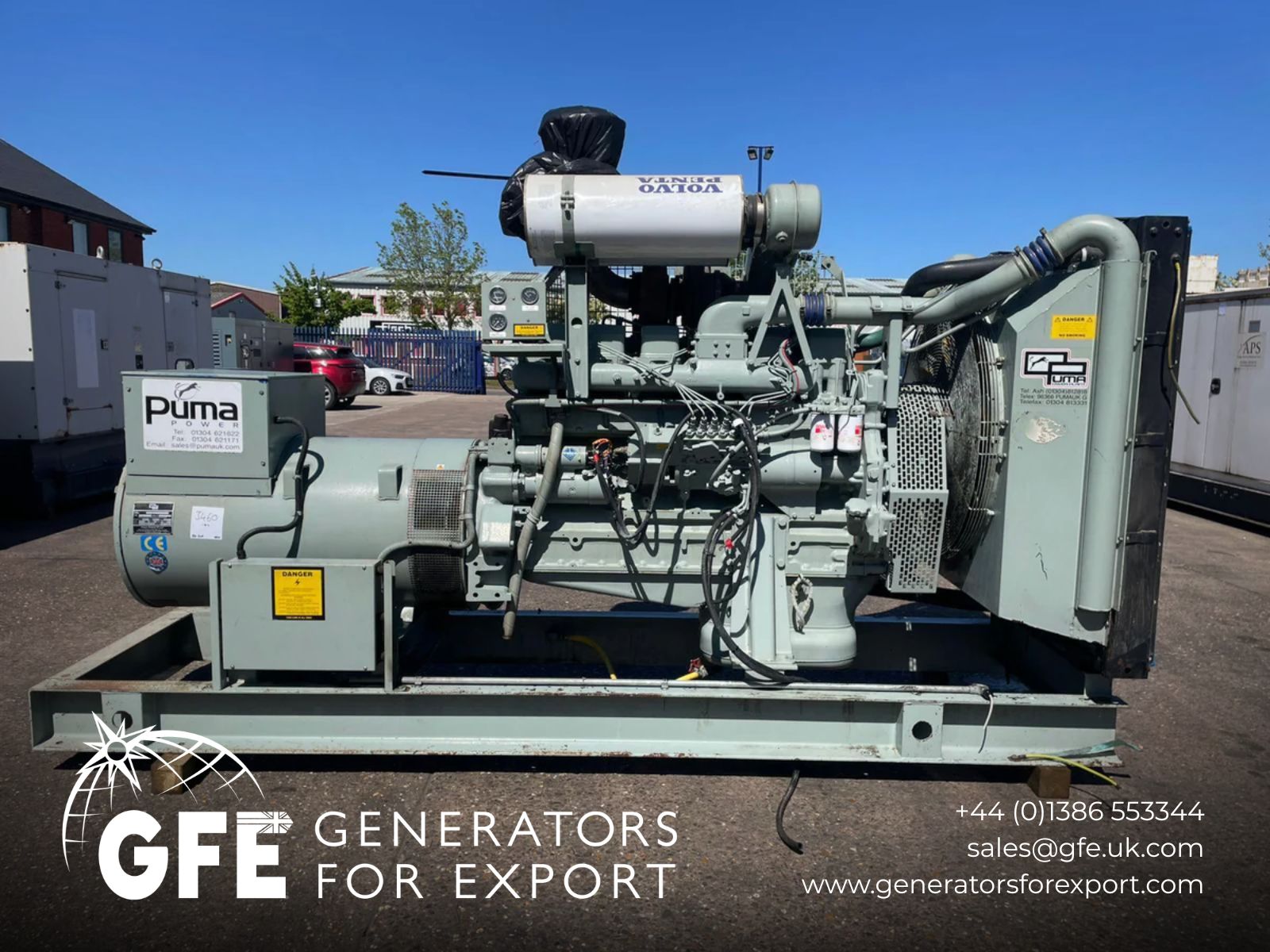 550kVA Puma Powerplant R500V Volvo TAD1631G Open Used Generator