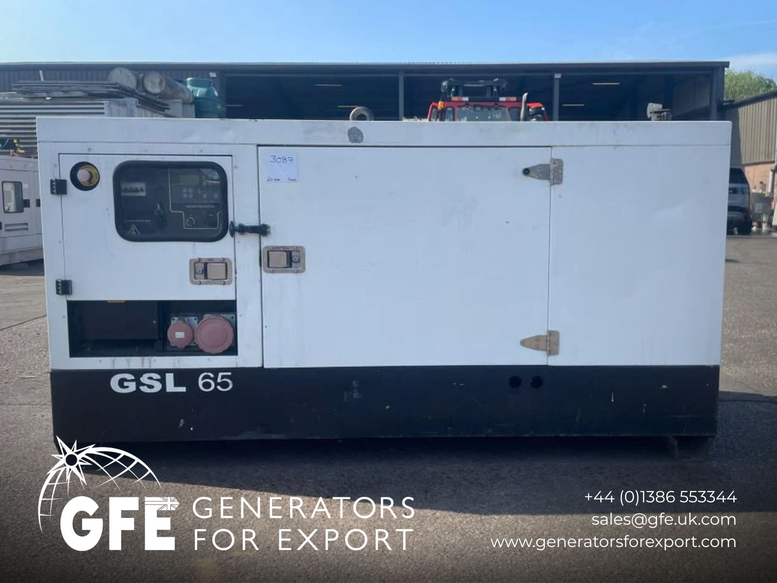 63kVA Pramac GSL65 Deutz BF4M2011C Canopied used generator
