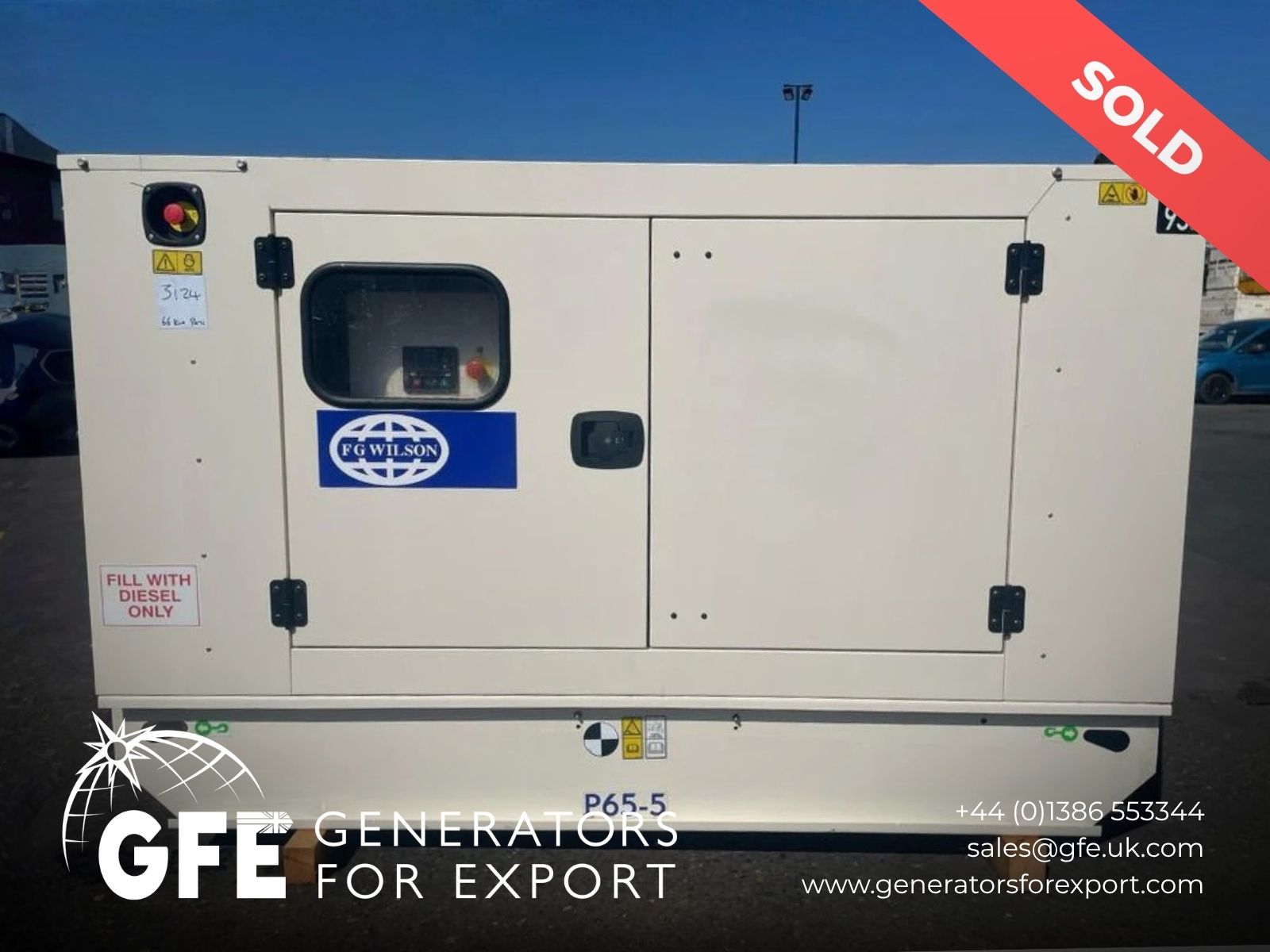 65kVA FG Wilson Perkins used generator