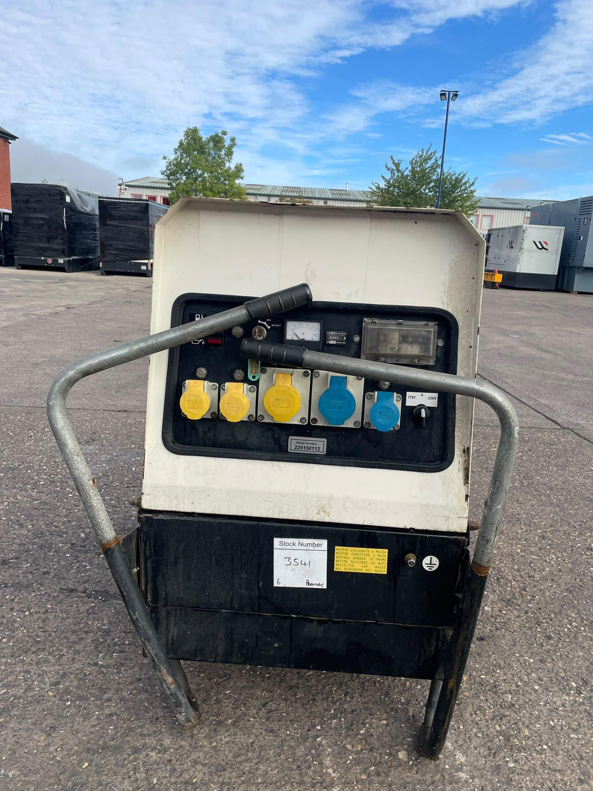 6kVA Pramac Yanmar L100N5EL2T9HAS2 Canopied Used Generator
