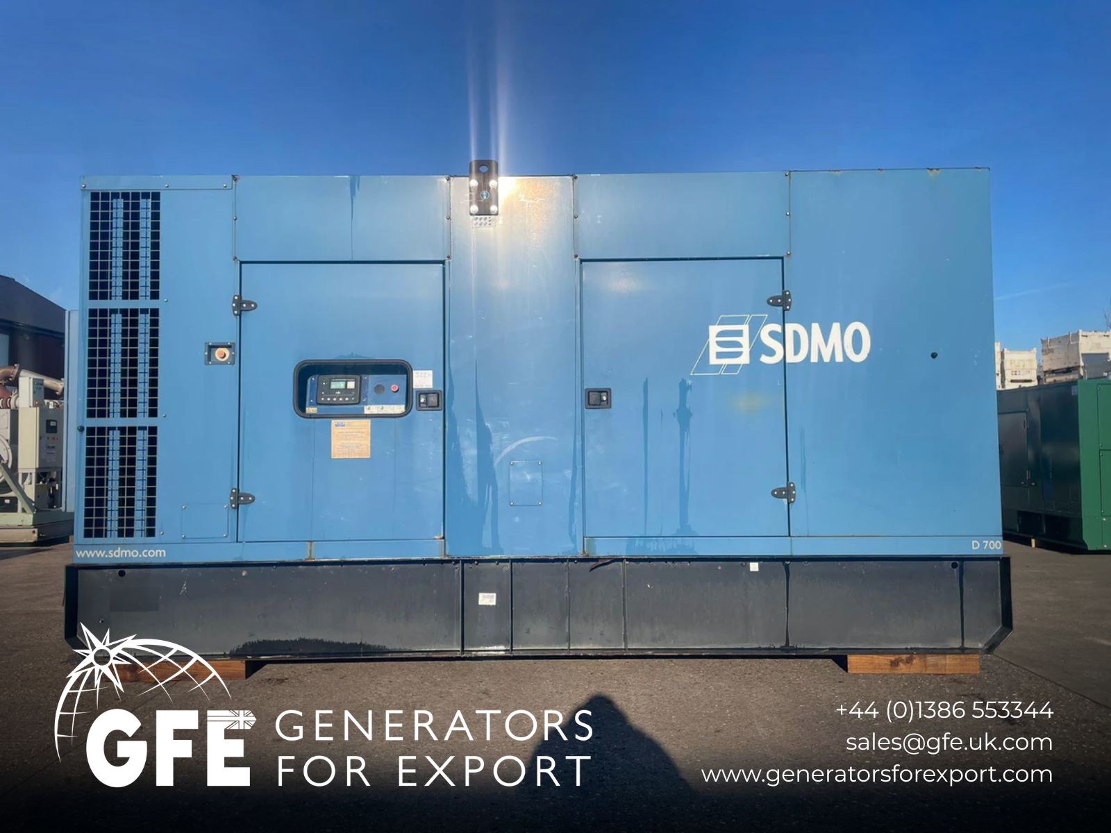 770kVA SDMO D700 Doosan P222LE-S Canopied Used Generator