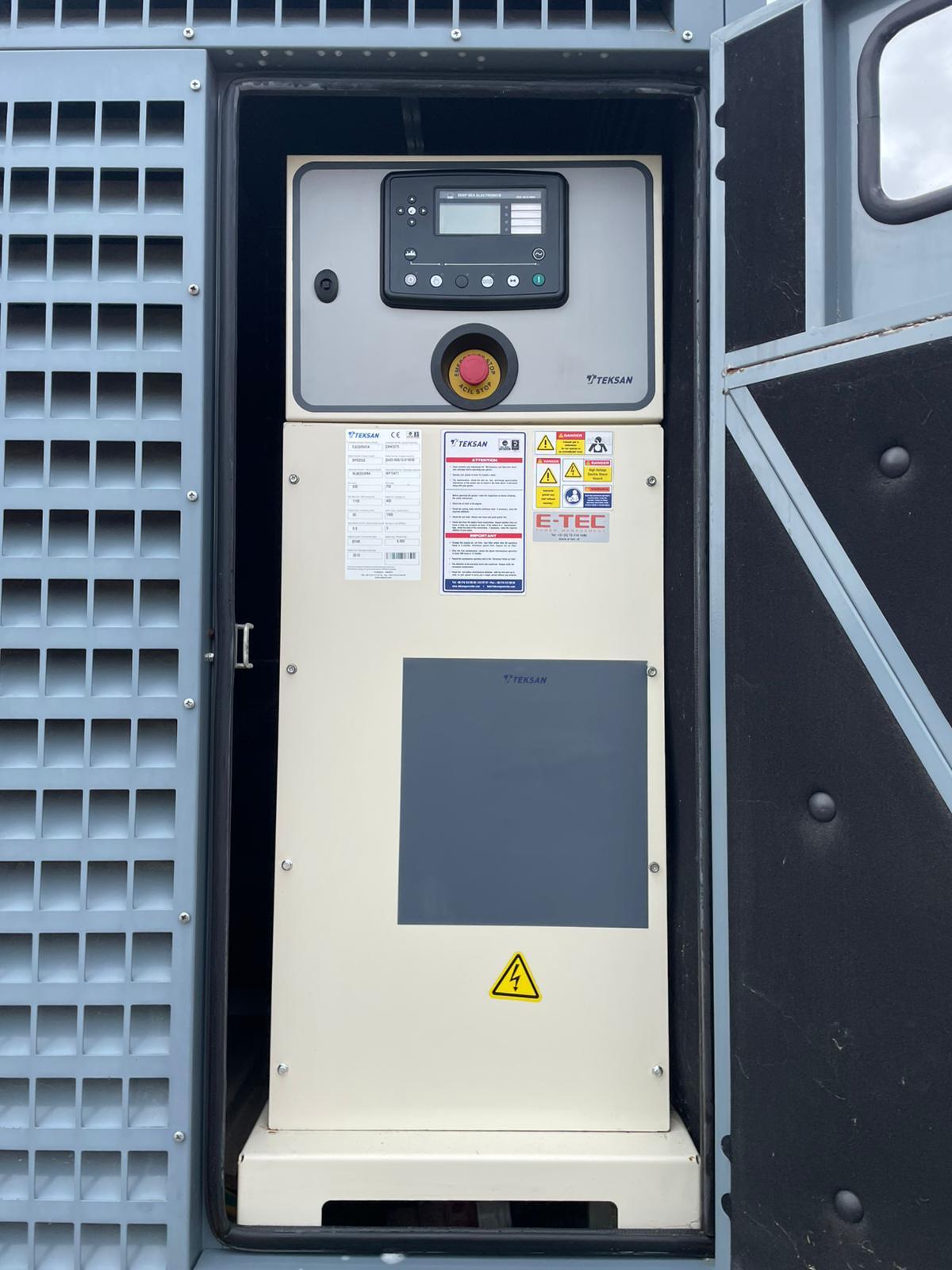 830kVA Teksan TJ830DW5A Doosan DP222LC Canopied Used Generator