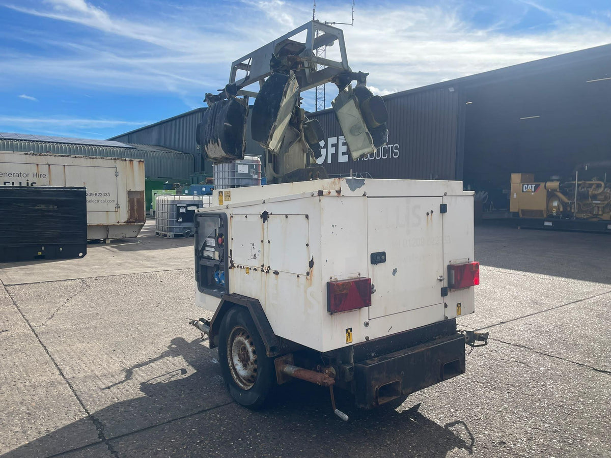 8kVA Bruno Site Light 908K Kubota D1105 Canopied Used Generator