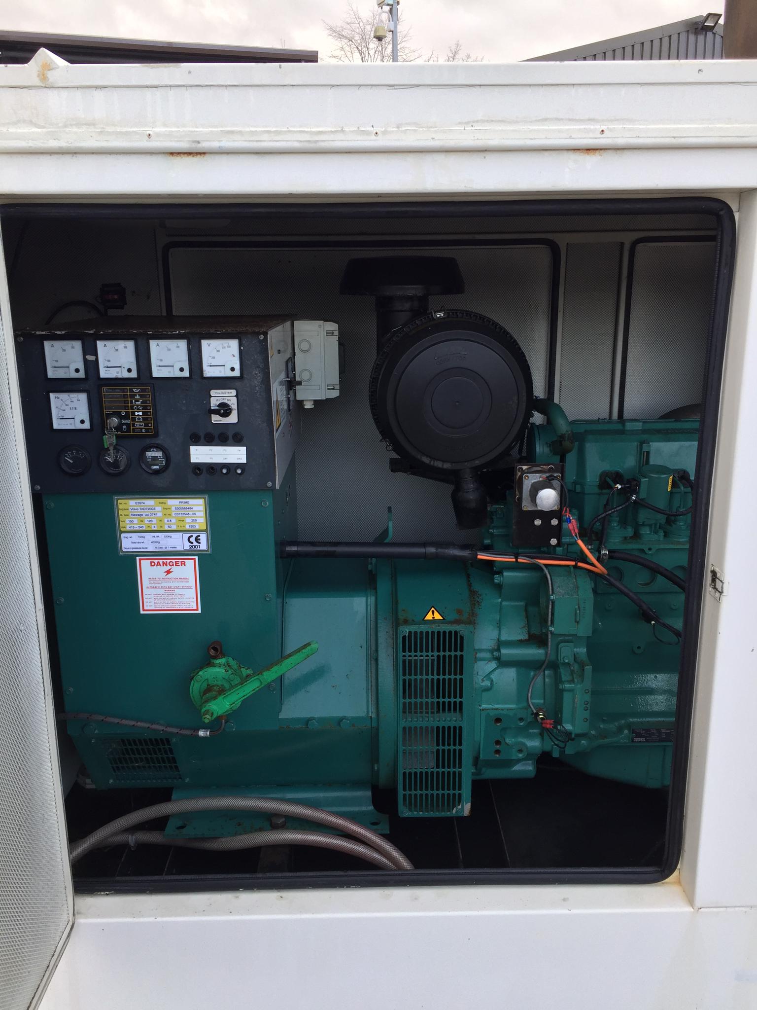 150KVA Marlec Volvo used generator