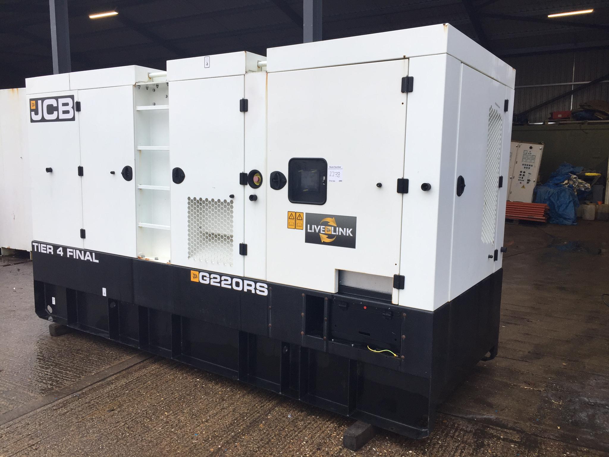 200KVA JCB Volvo used generator