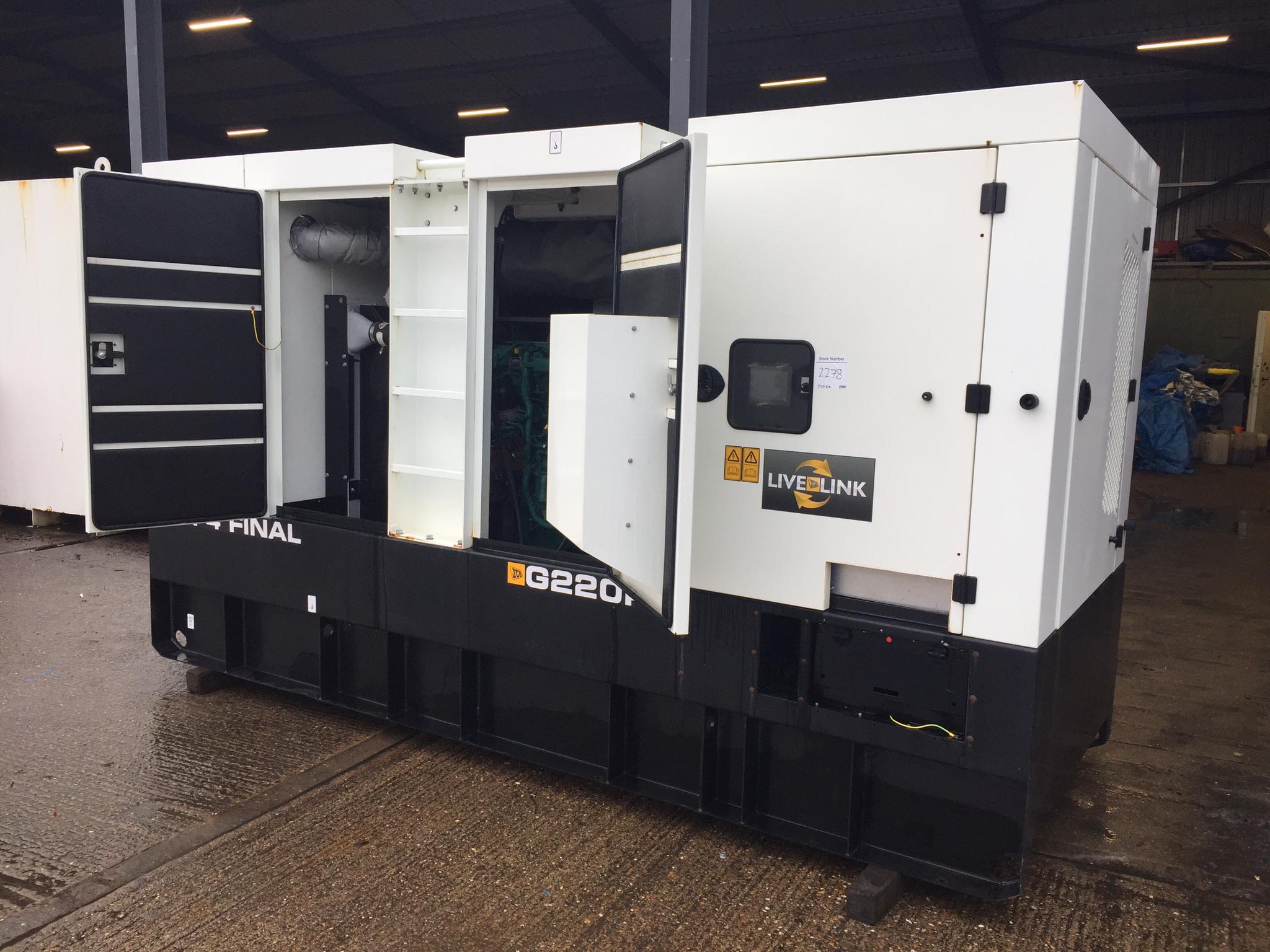 200KVA JCB Volvo used generator