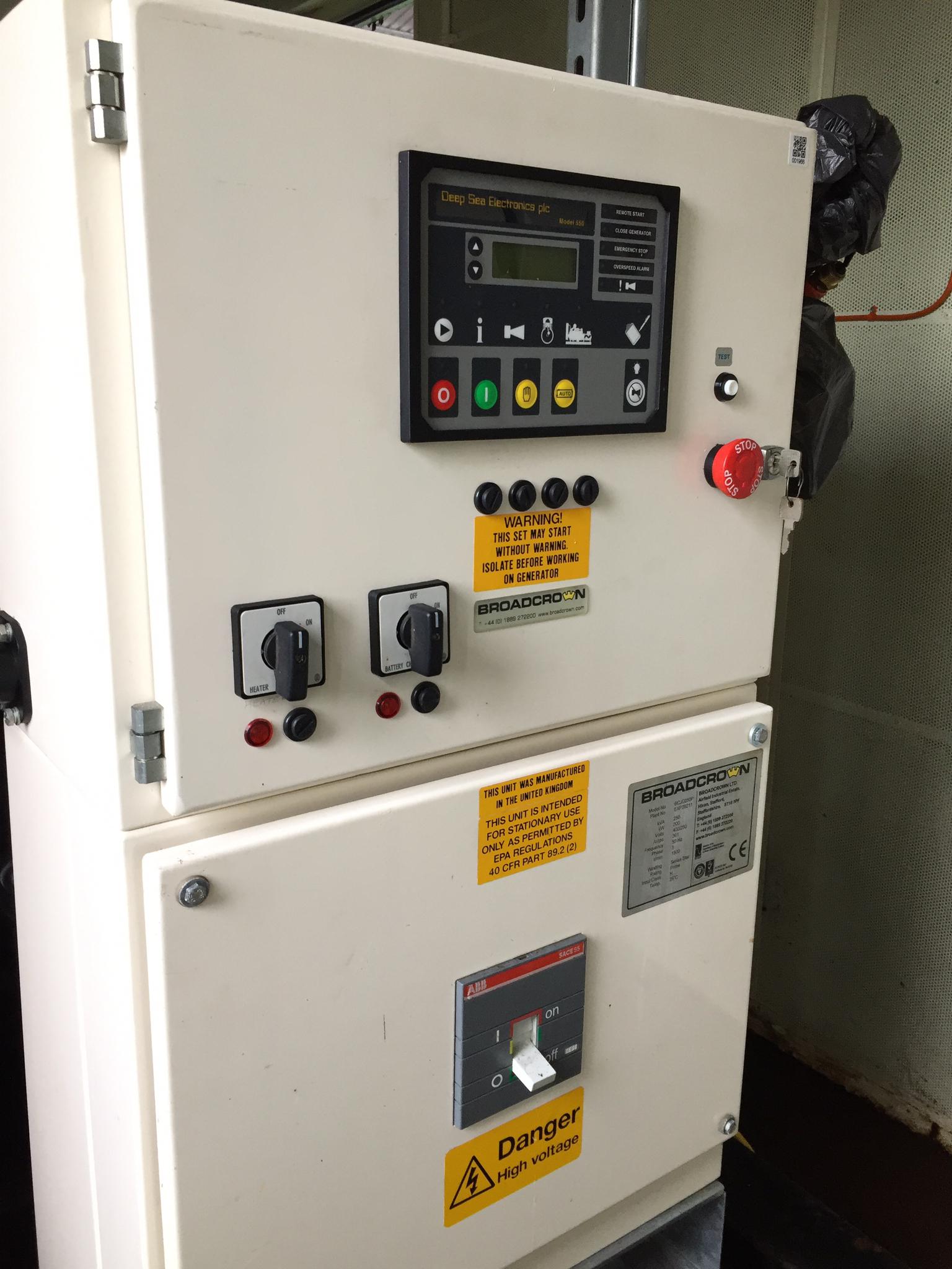 250KVA Broadcrown John Deere used generator