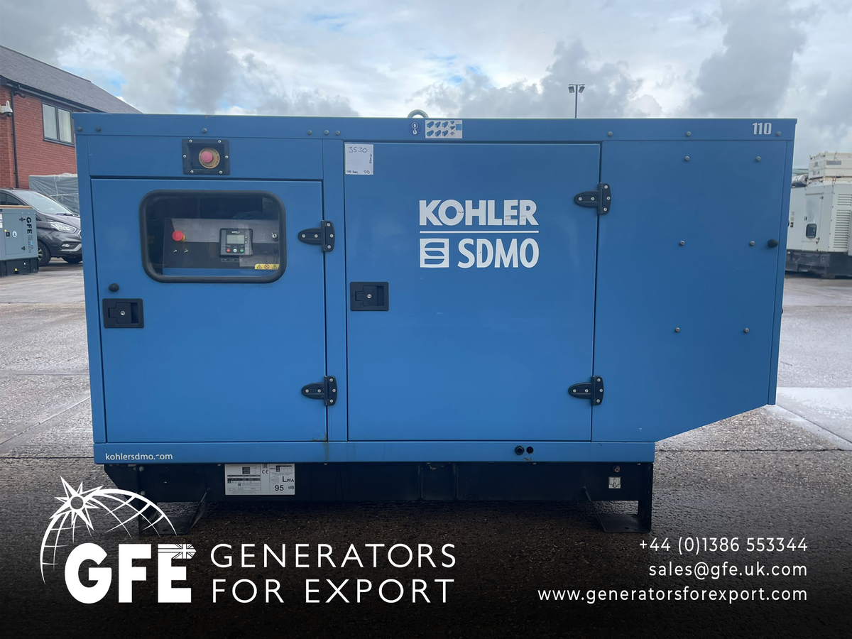 100kVA SDMO J110K John Deere 4045HF120 Canopied Used Generator