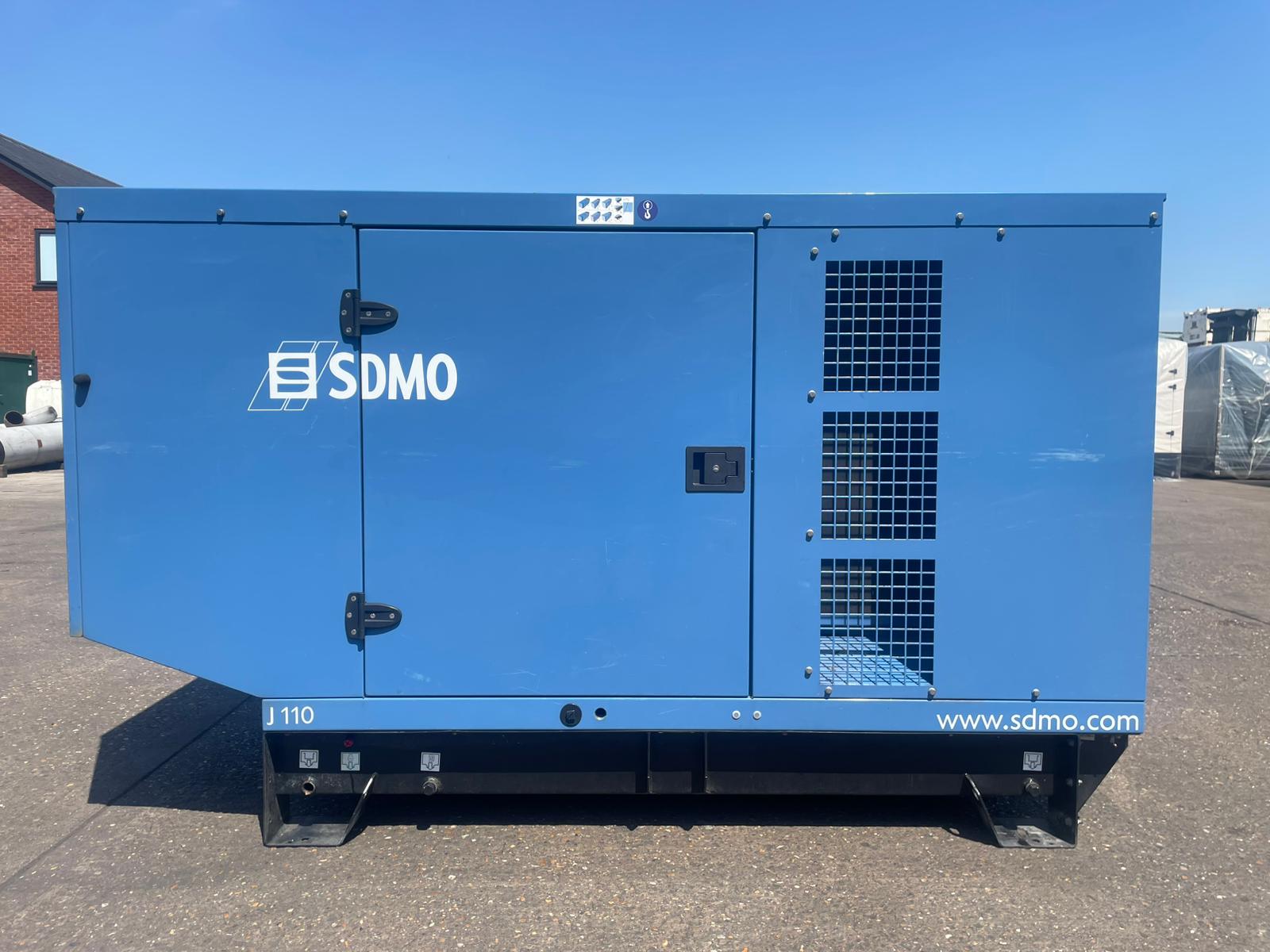 110kVA SDMO J110K John Deere 4045HF120 Canopied Used Generator
