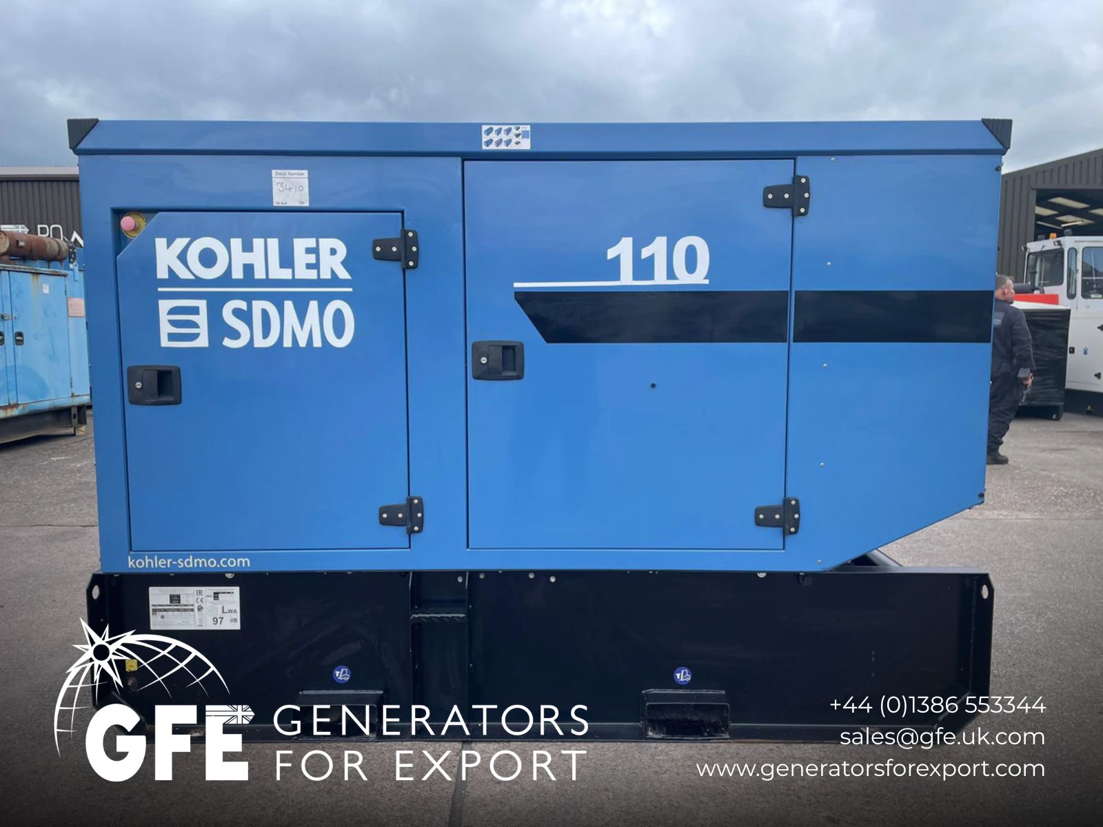 110kVA SDMO J110 John Deere 4045HSG20 Canopied Used Generator