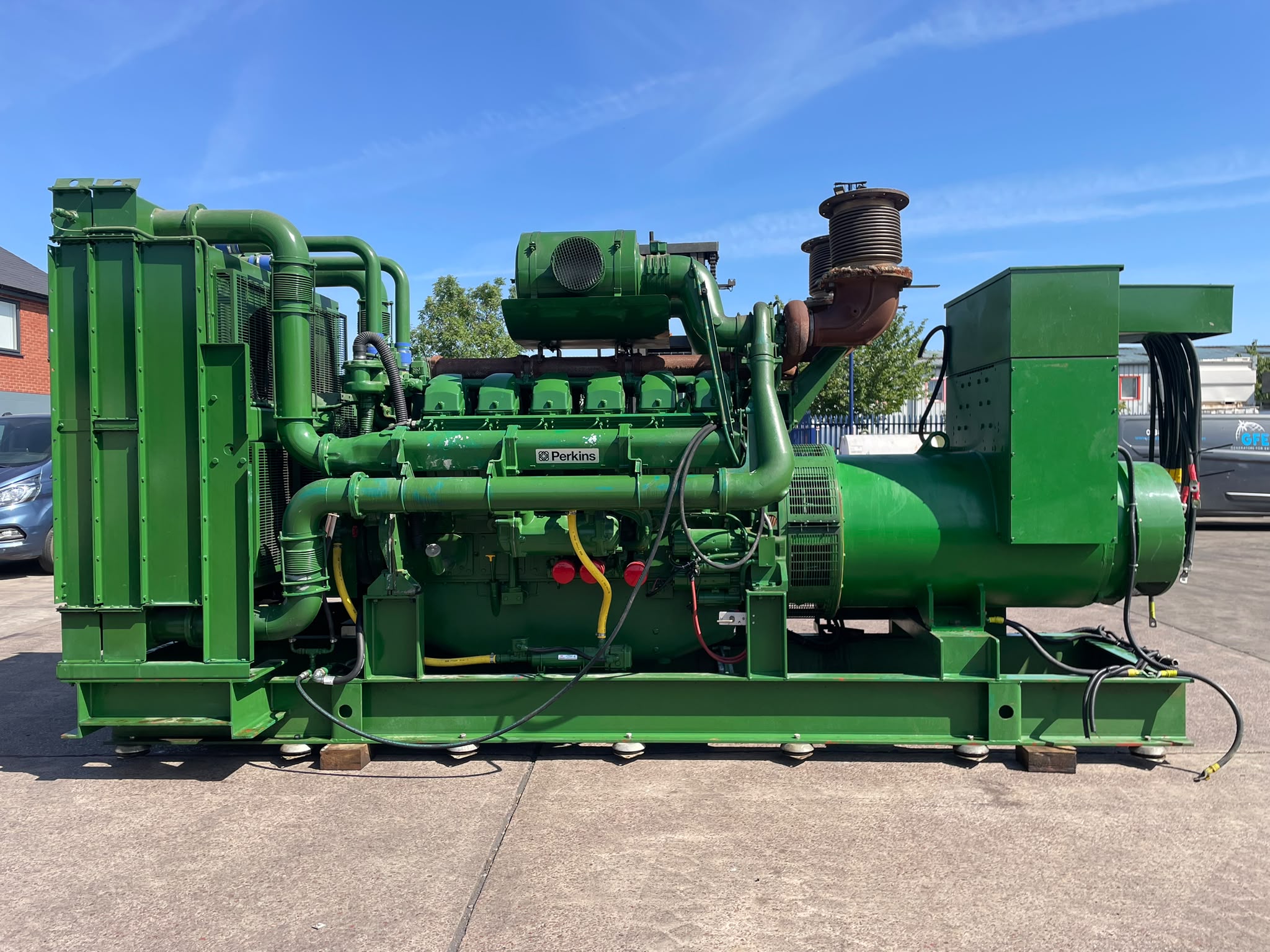 1650kVA Puma Power 1AMHR1500DP used diesel generator with Perkins 4012-TAG2A engine, back view