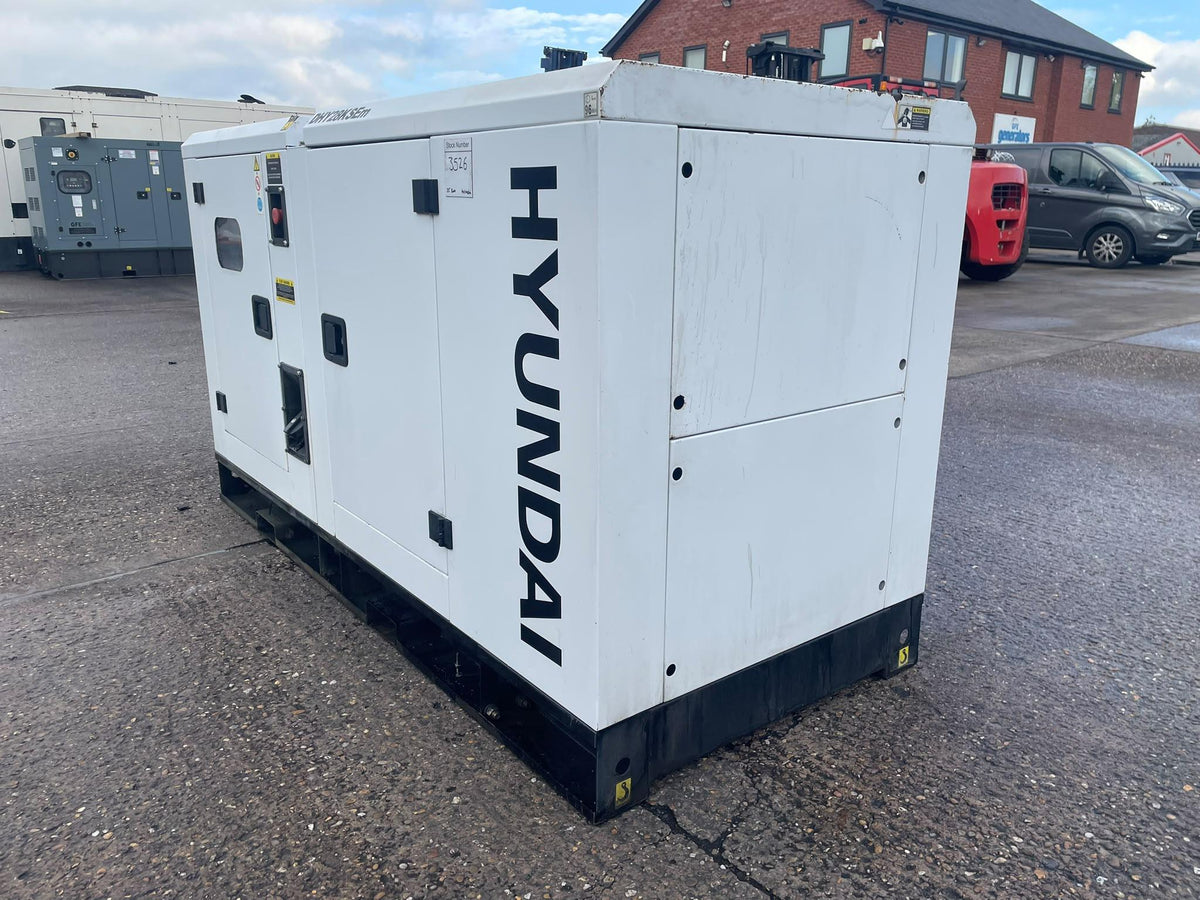25kVA Hyundai DHY28KSEM Hyundai HY4102 Canopied Used Generator