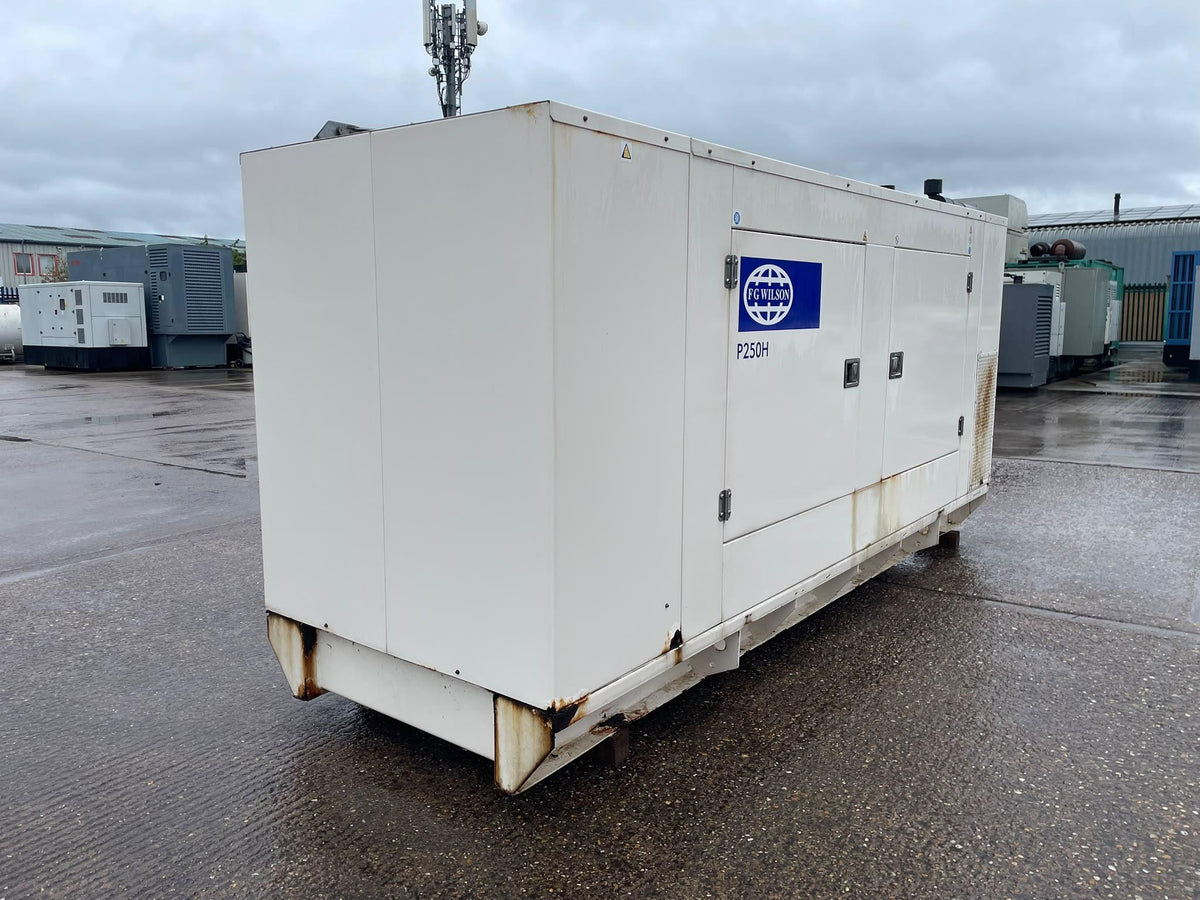 250kVA FG Wilson P250H Perkins 1300 SERIES GEB330 Canopied Used Generator