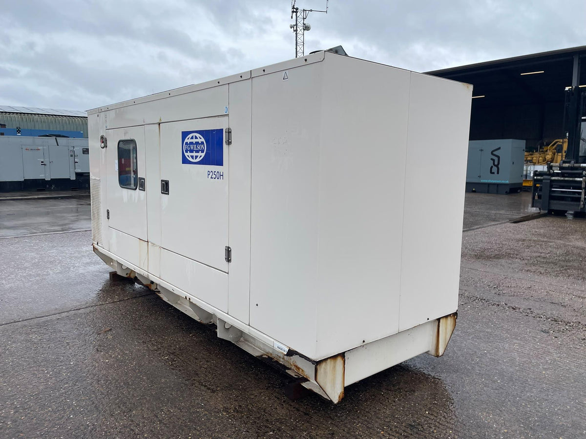 250kVA FG Wilson P250H Perkins 1300 SERIES GEB330 Canopied Used Generator