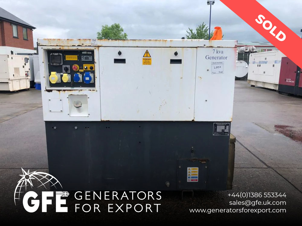 7KVA Harrington Generators Kubota used generator