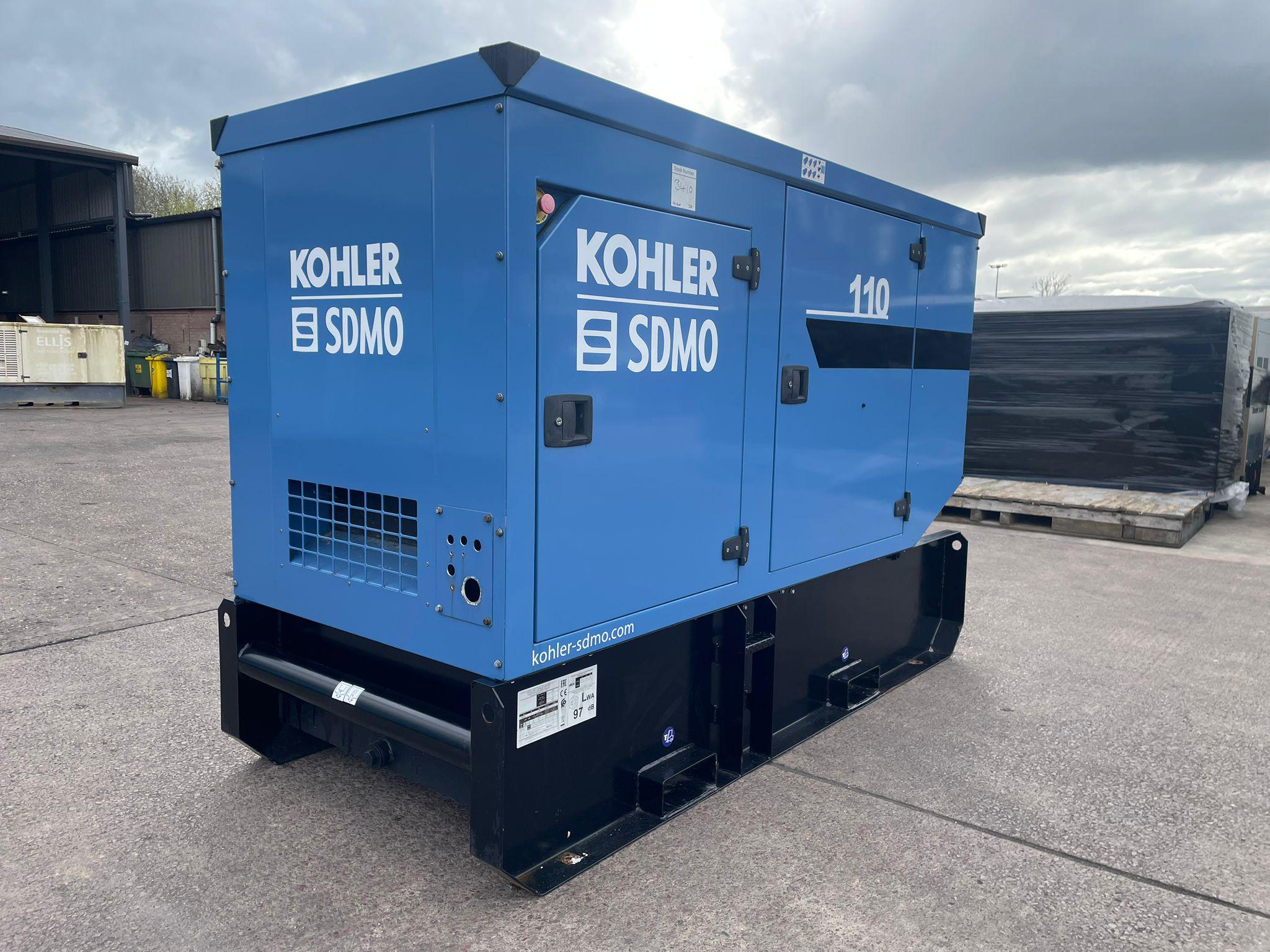 110kVA SDMO J110 John Deere 4045HSG20 Canopied Used Generator