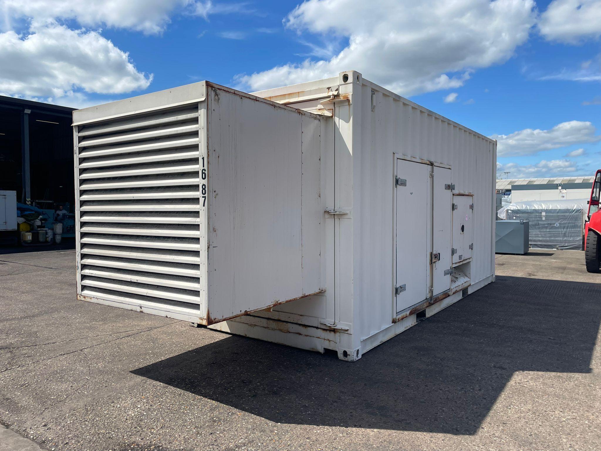 1100kVA Dawson Keith Cummins KTA38G3 Containerised Used Generator