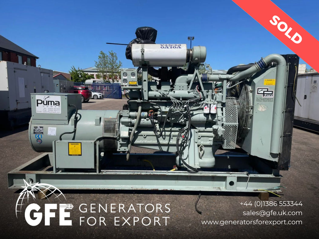 550kVA Puma Powerplant R500V Volvo TAD1631G Open Used Generator