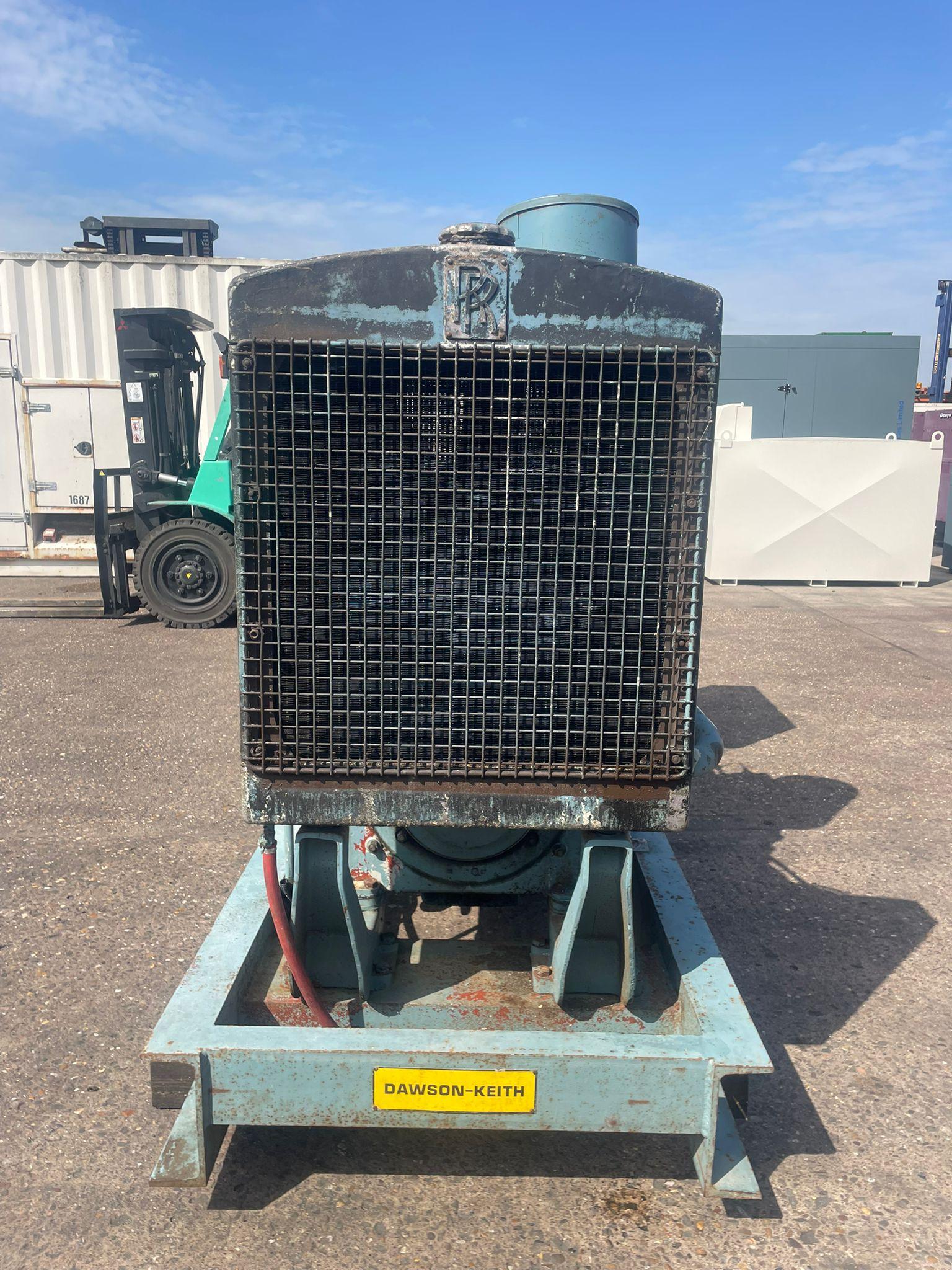 137.5kVA Dawson Keith Rolls Royce C6NFL Open Used Generator