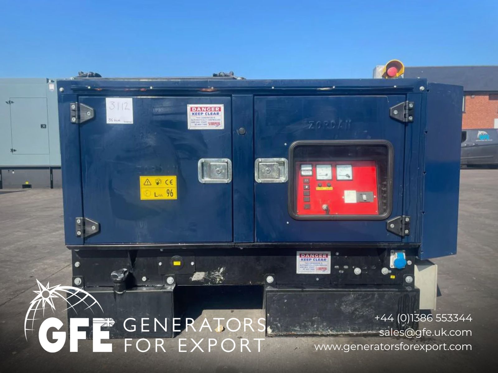 38kVA Scorpion DL35FW Lomabardini LDW Canopied used generator