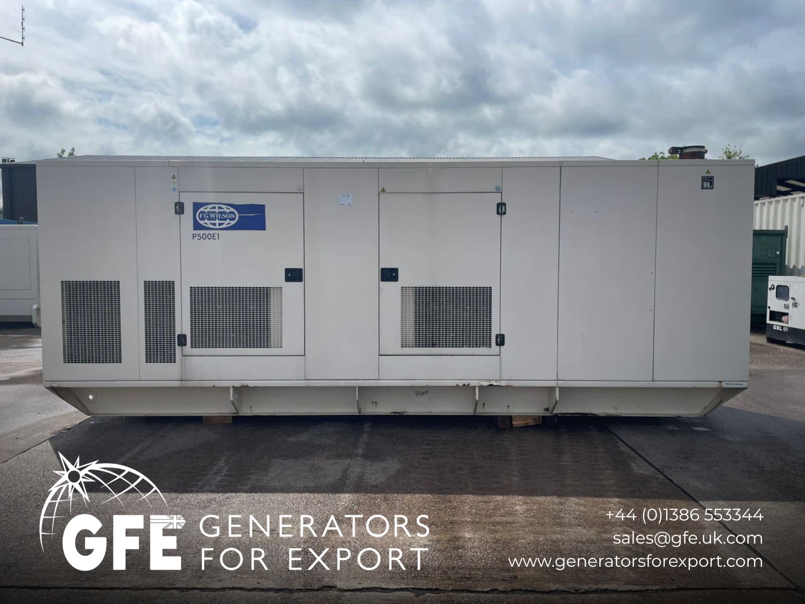 500kVA FG Wilson P500E1 Perkins 2806C-E16TAG1 Canopied Used Generator