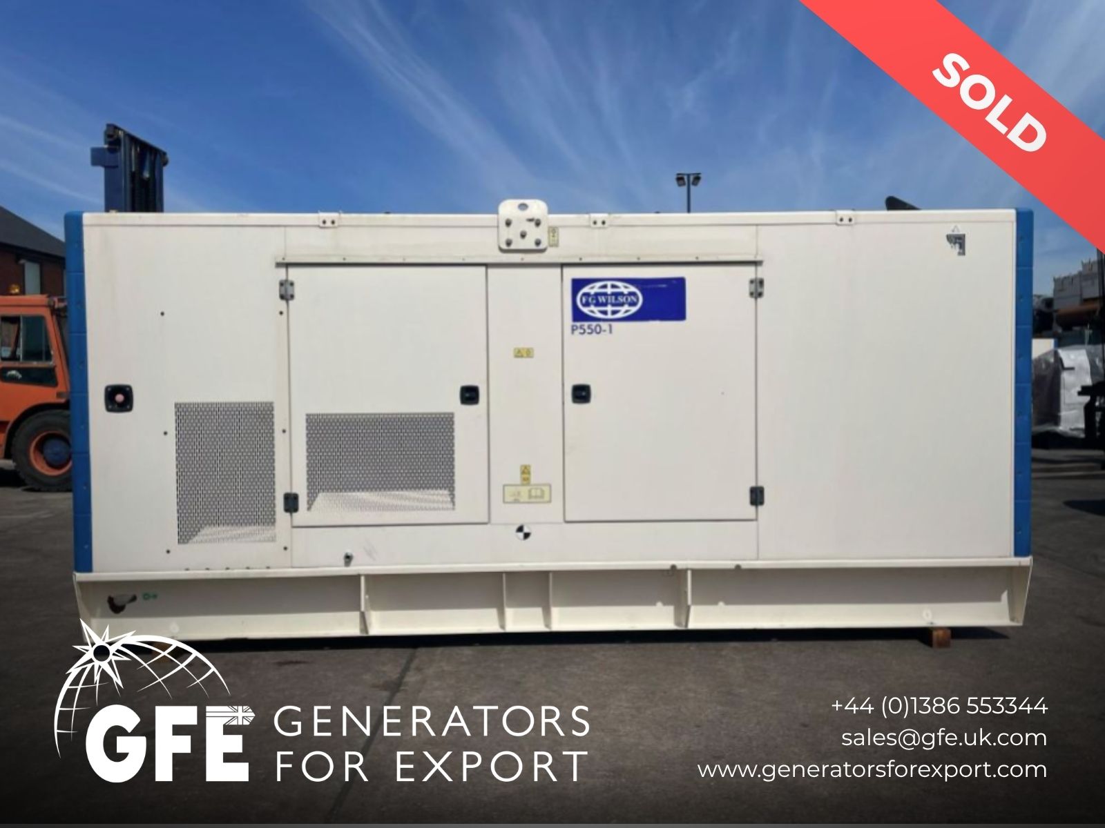 550kVA FG Wilson Perkins used generator