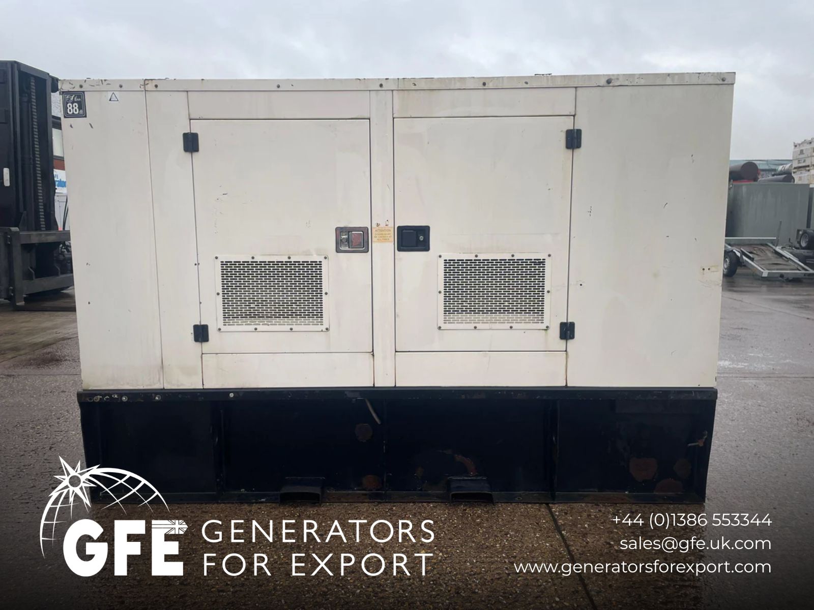88kVA FG Wilson XD80P1 Perkins 1104A Canopied Used Generator