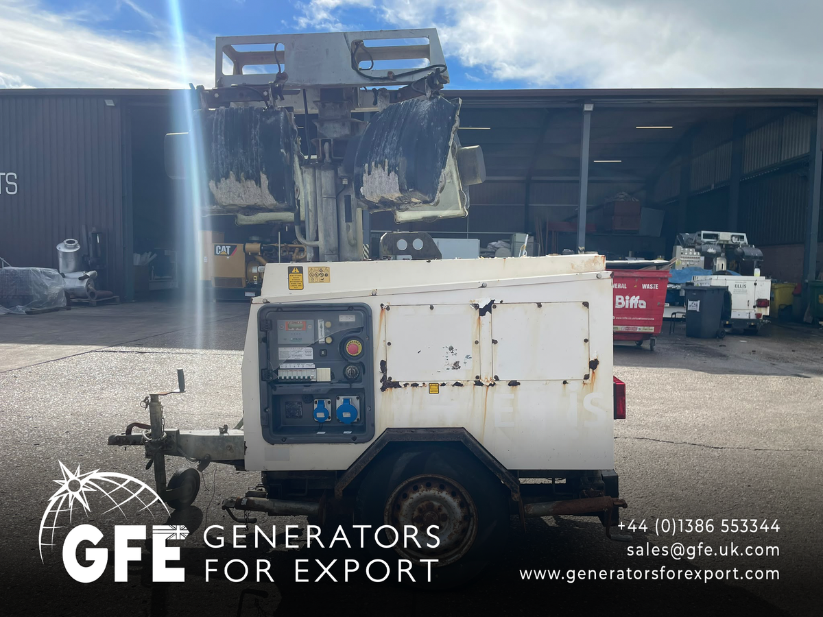 8kVA Bruno Site Light 908K Kubota D1105 Canopied Used Generator