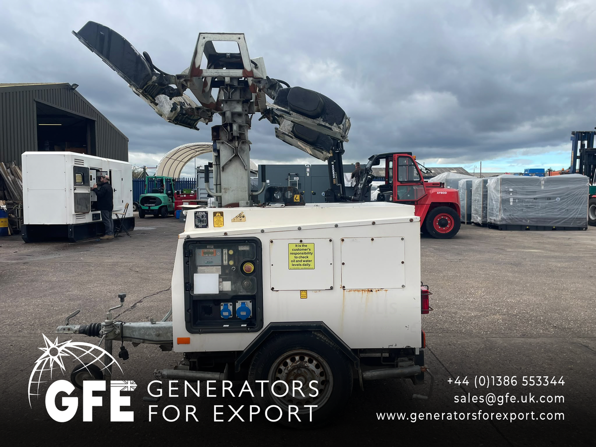 8kVA Bruno  Site Light 908P Perkins PK 403D-11G Canopied Used Generator