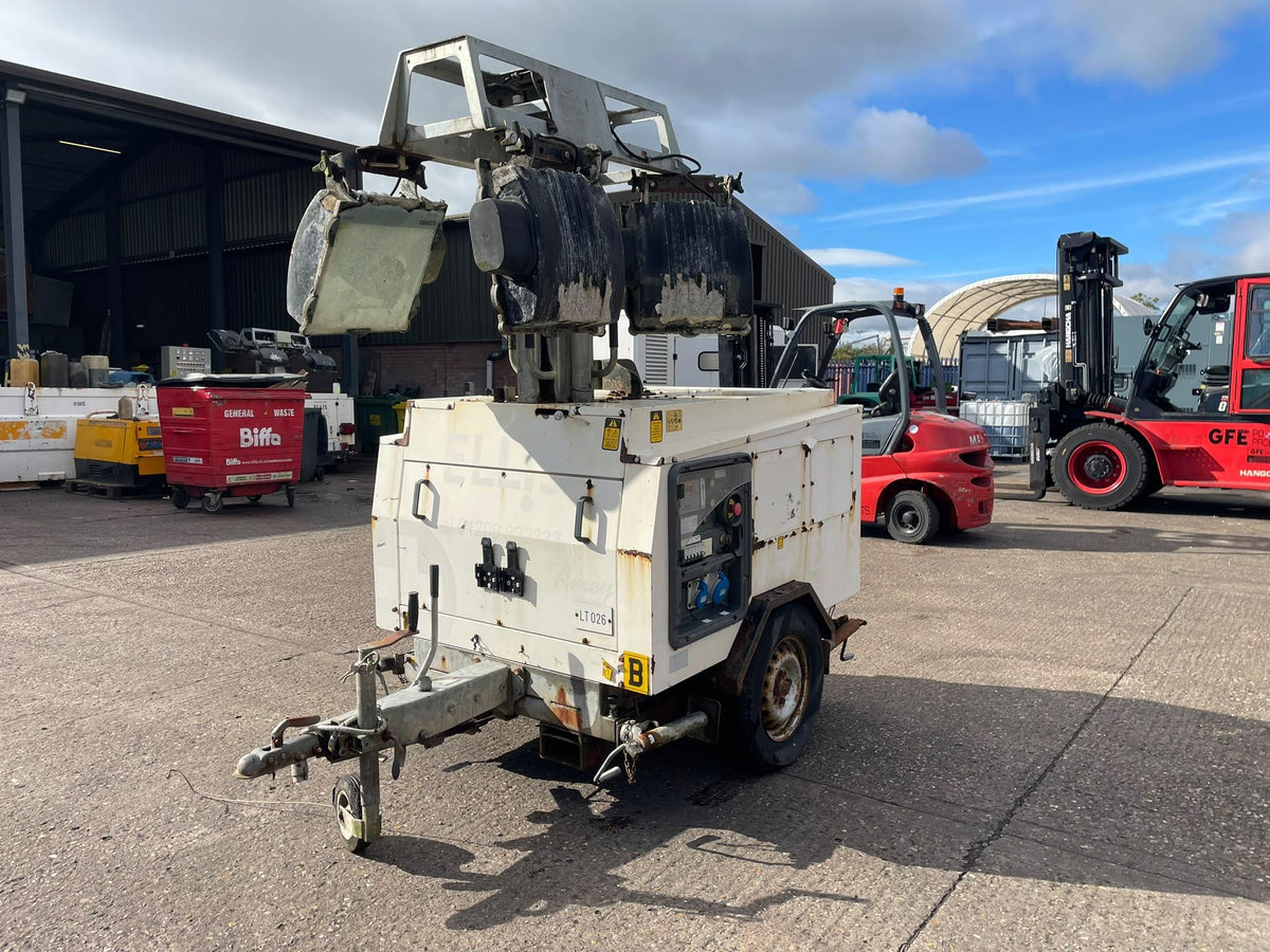 8kVA Bruno Site Light 908K Kubota D1105 Canopied Used Generator