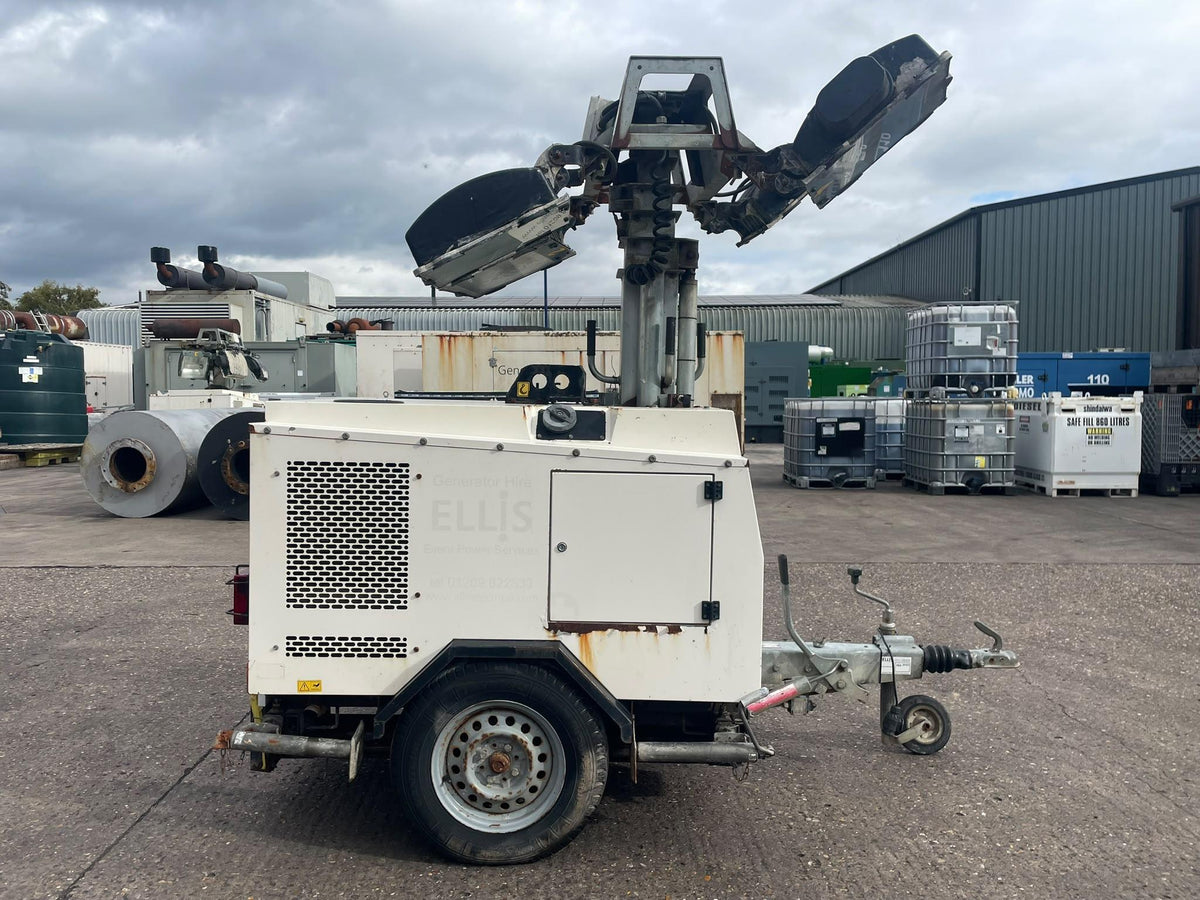 8kVA Bruno  Site Light 908P Perkins PK 403D-11G Canopied Used Generator