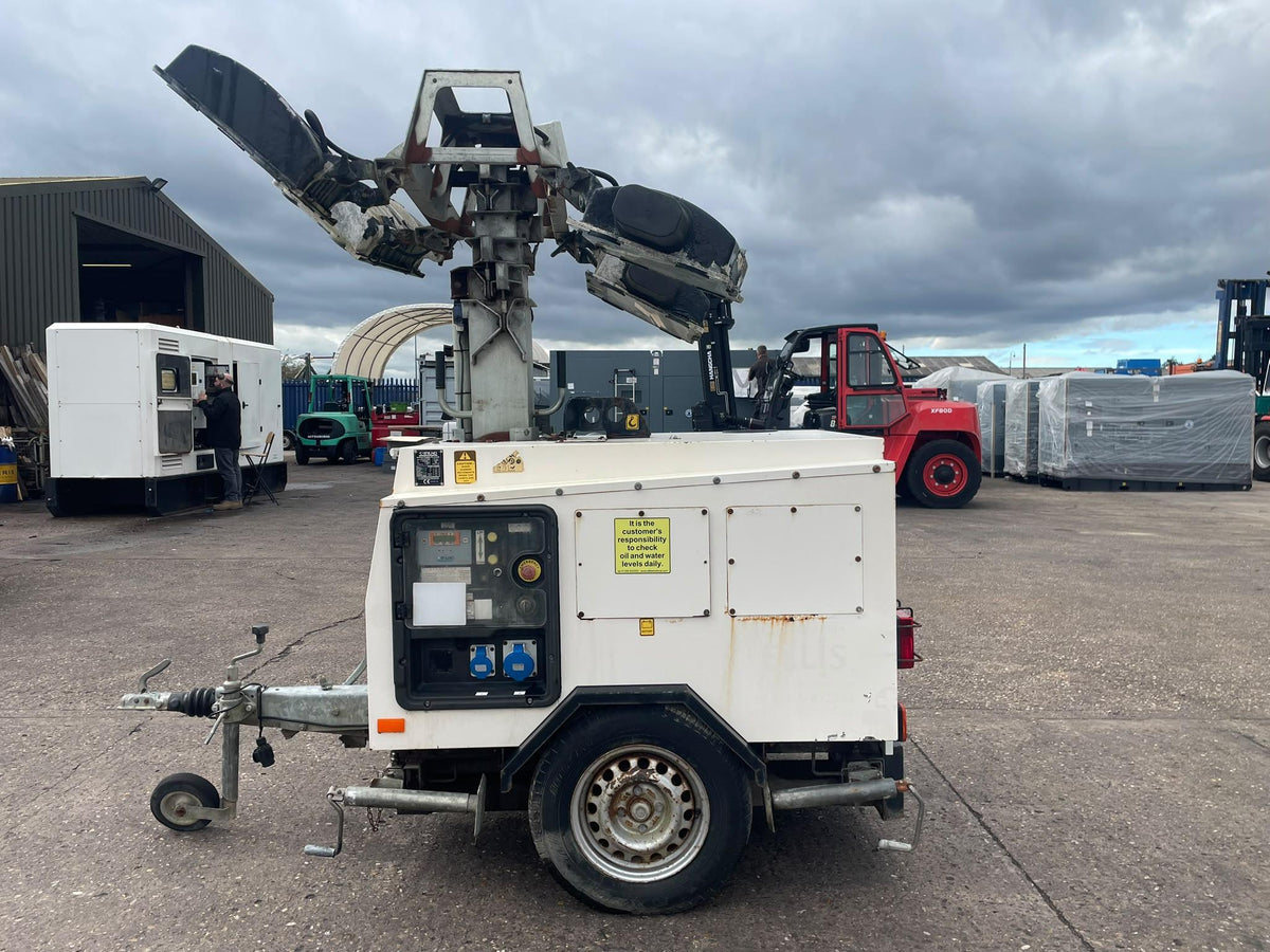8kVA Bruno  Site Light 908P Perkins PK 403D-11G Canopied Used Generator