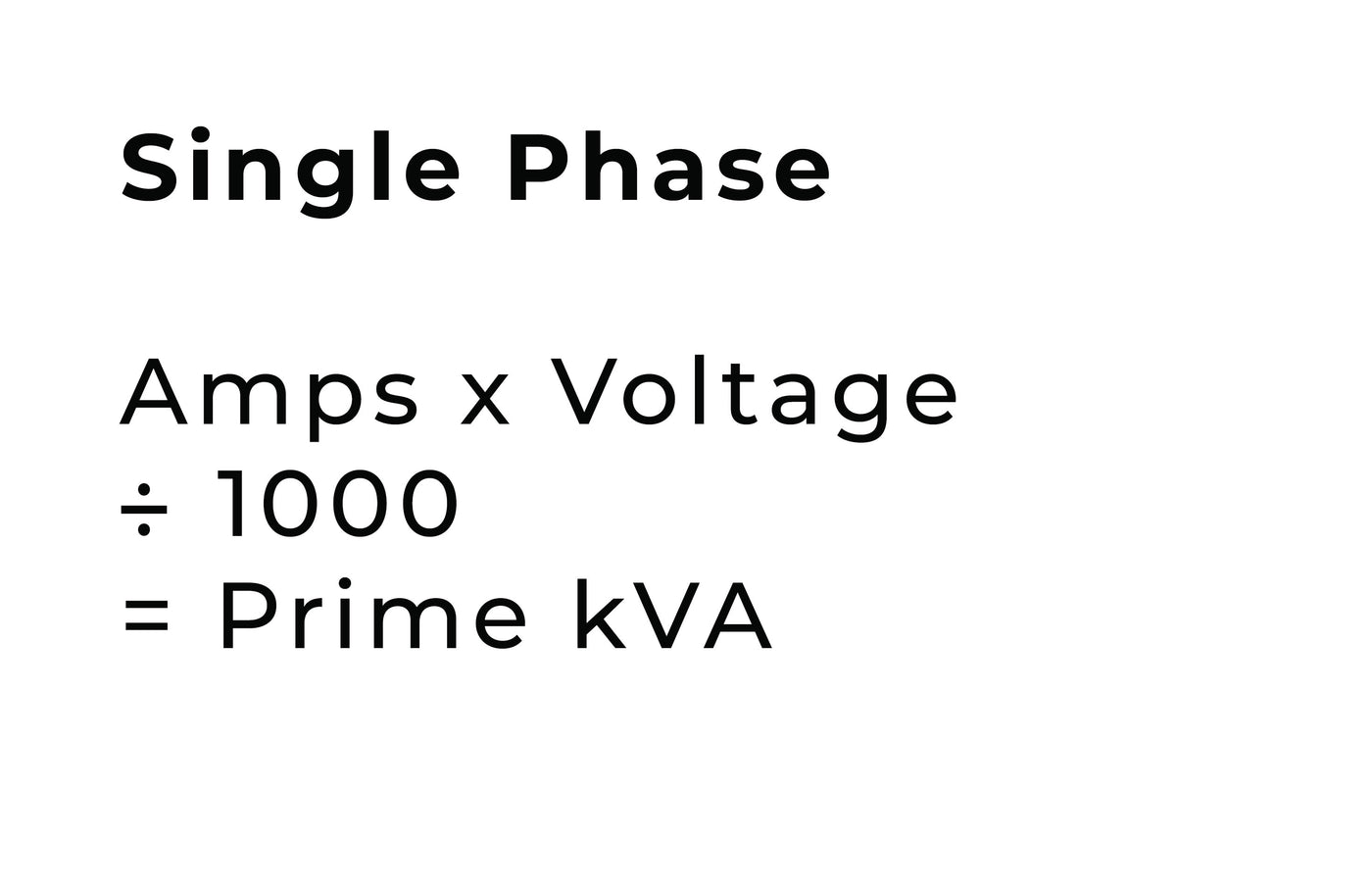 kVA Calculator Convert Amps to kVA GFE UK