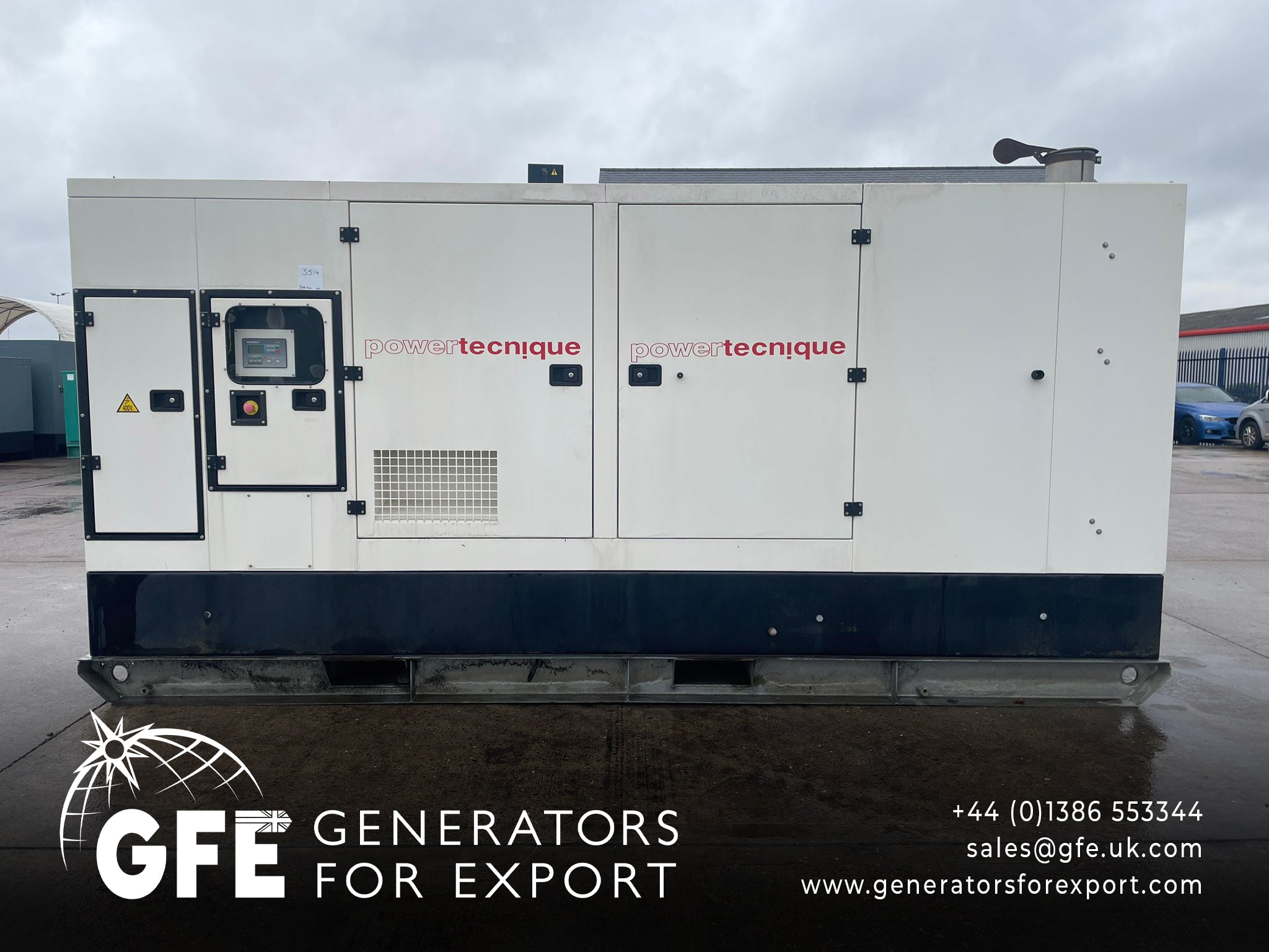 330kVA PowerTecnique Volvo TAD 941 GE Canopied Used Generator